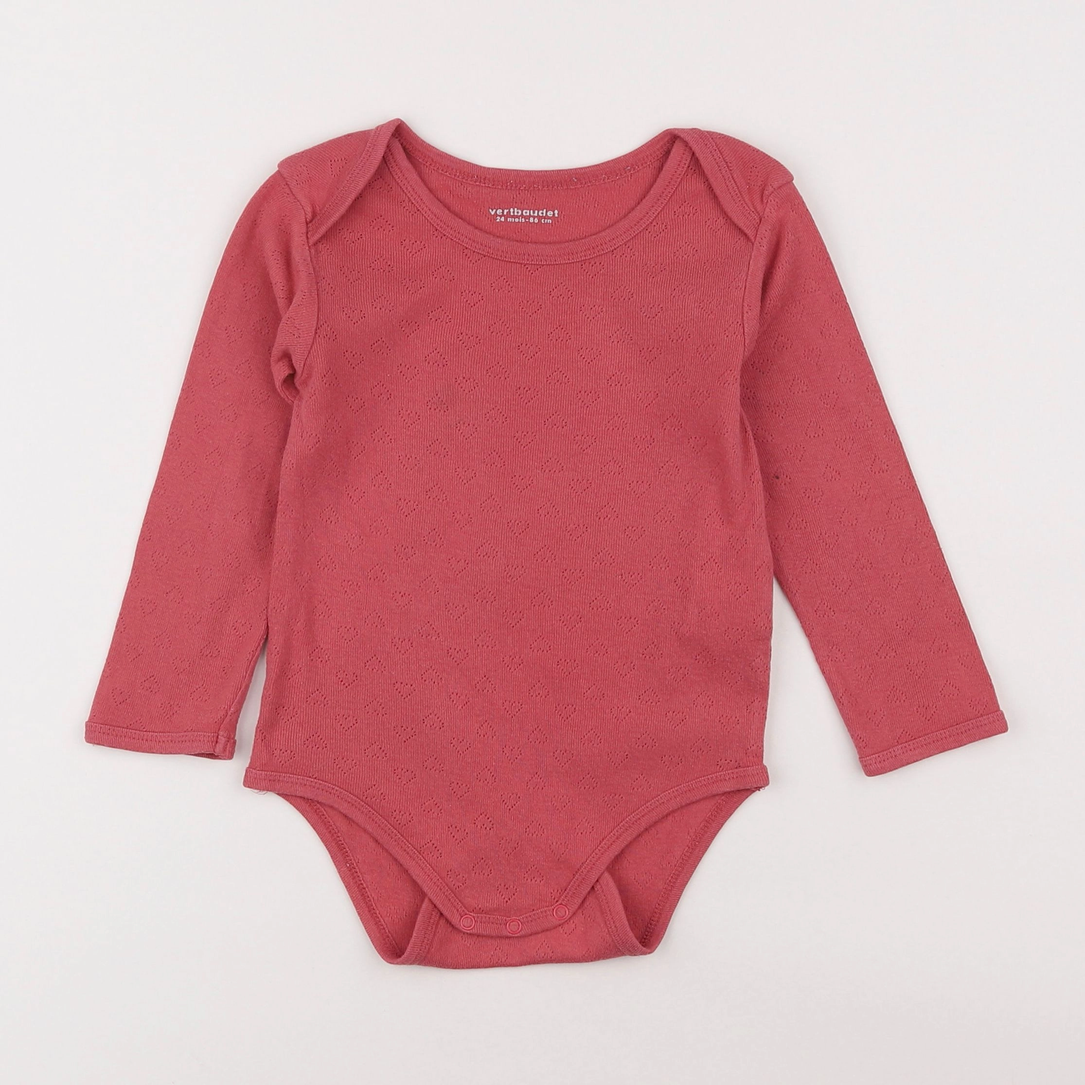 Vertbaudet - body rose - 2 ans