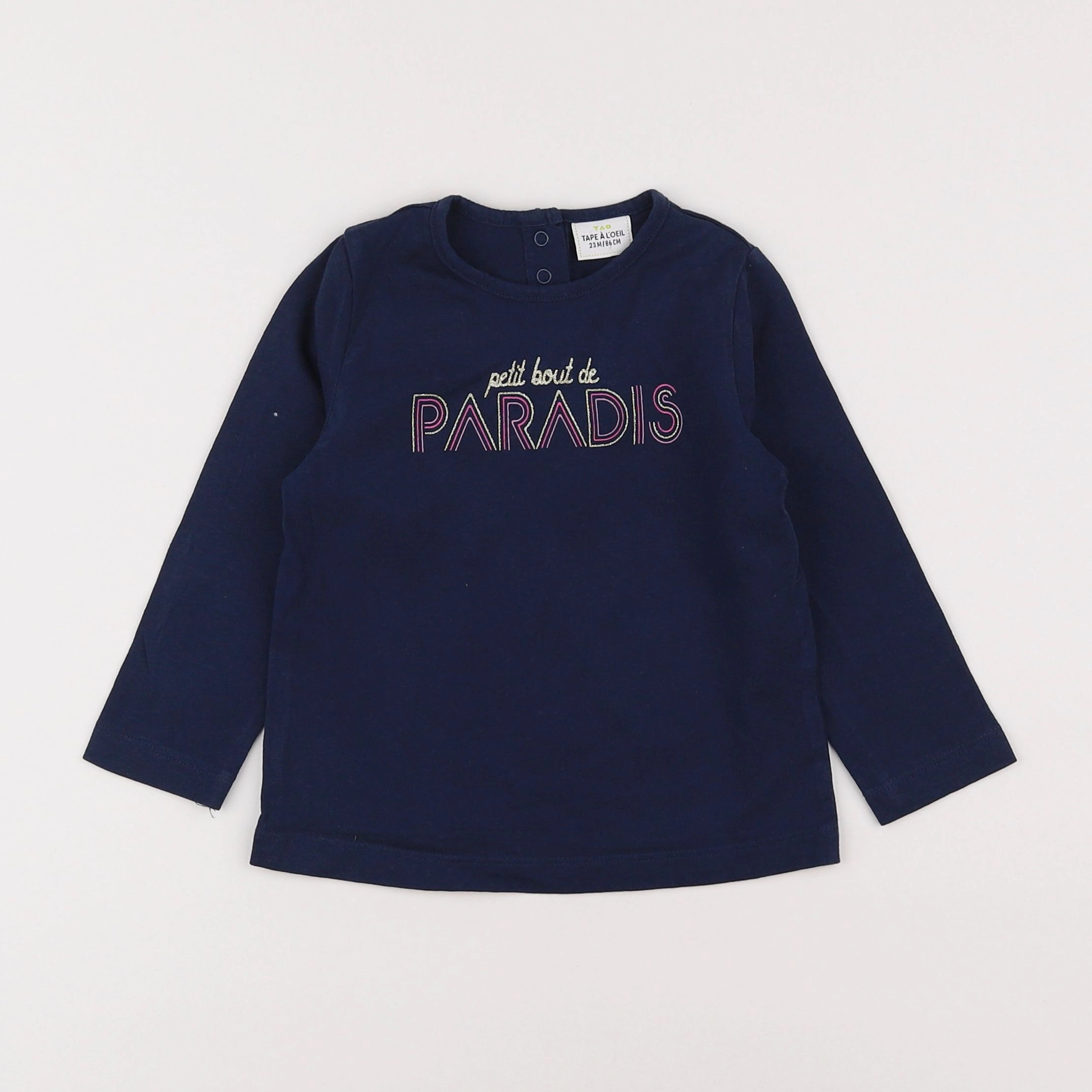 Tape à l'oeil - tee-shirt bleu - 2 ans