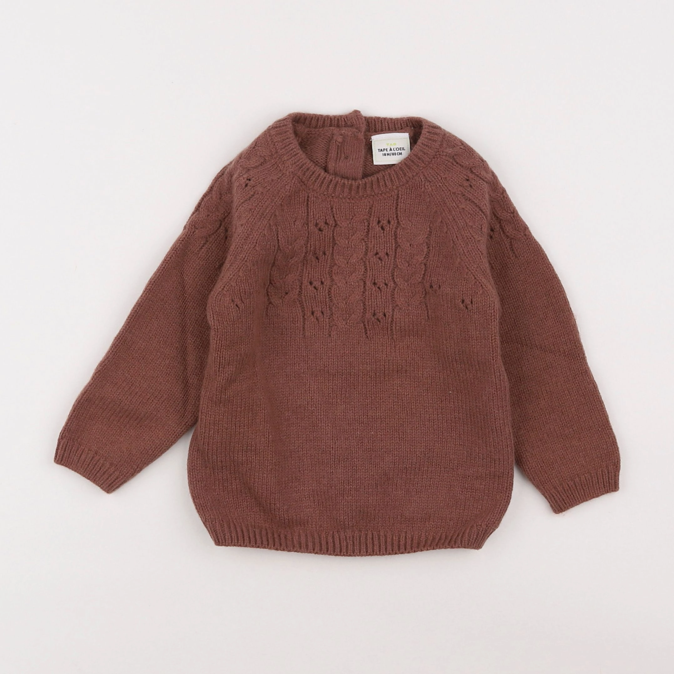 Tape à l'oeil - pull marron - 18 mois