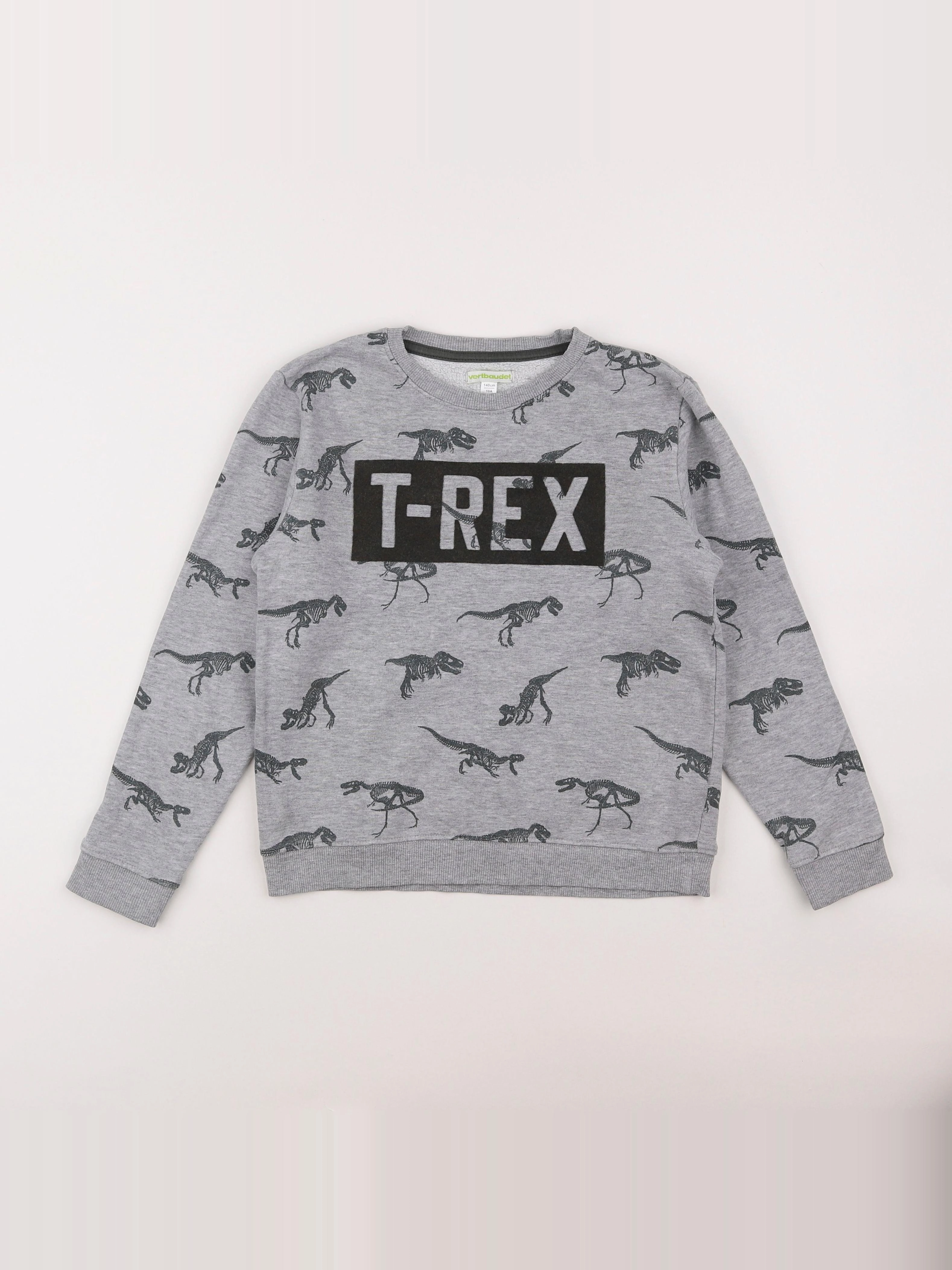 Vertbaudet - sweat gris - 10 ans