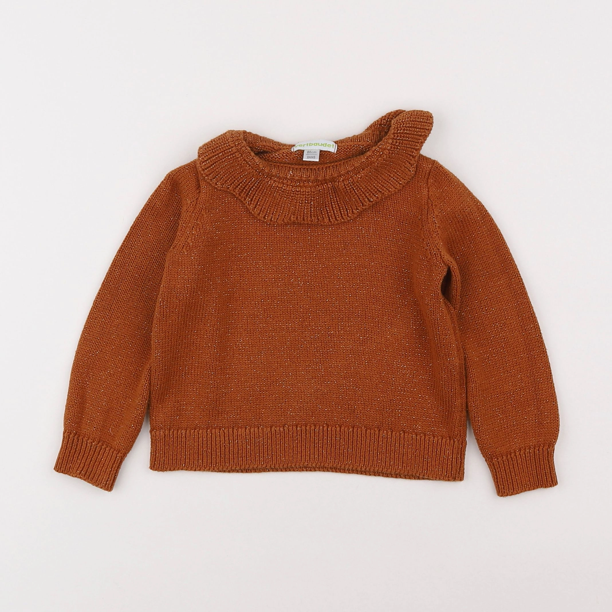 Vertbaudet - pull marron - 2 ans