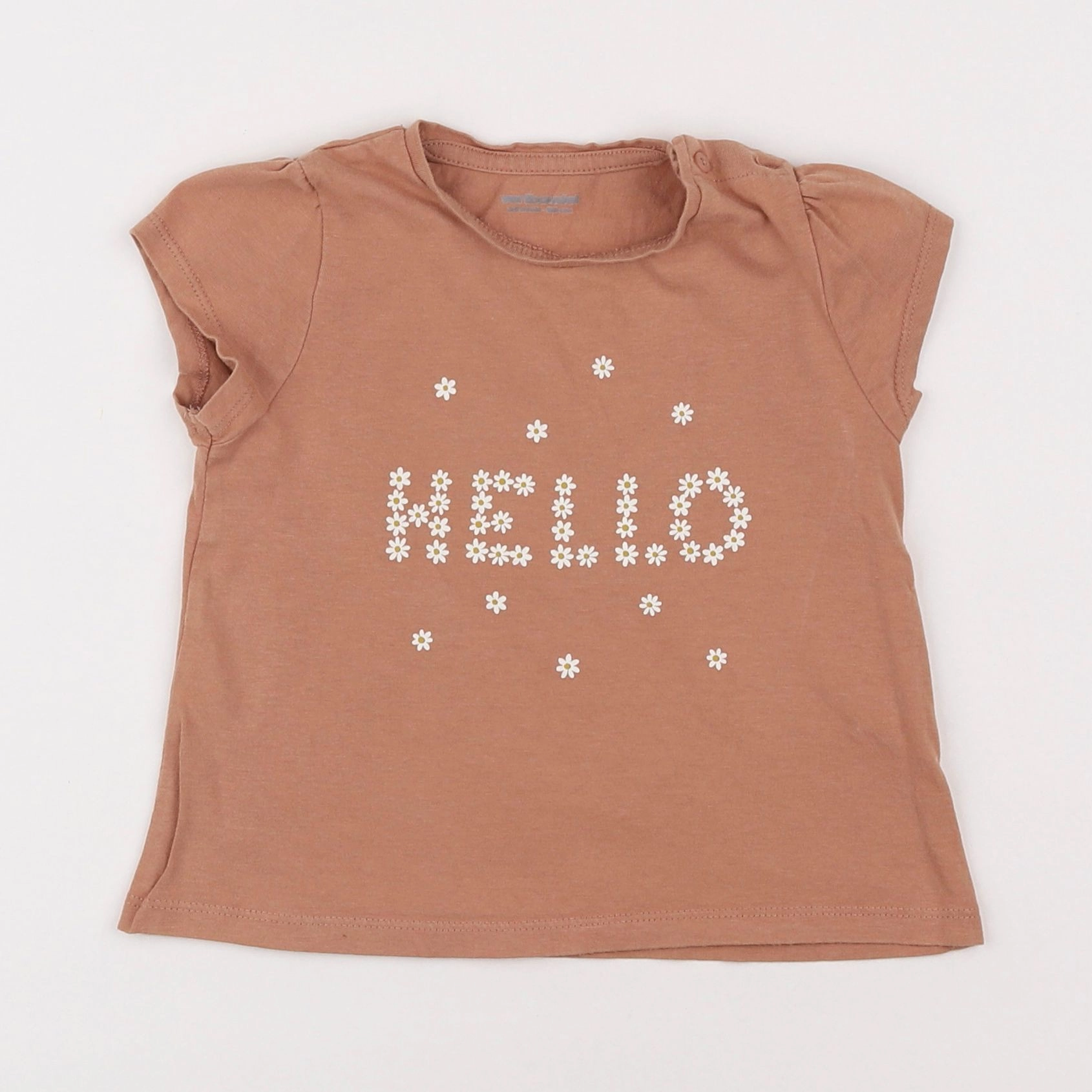 Vertbaudet - tee-shirt marron - 2 ans