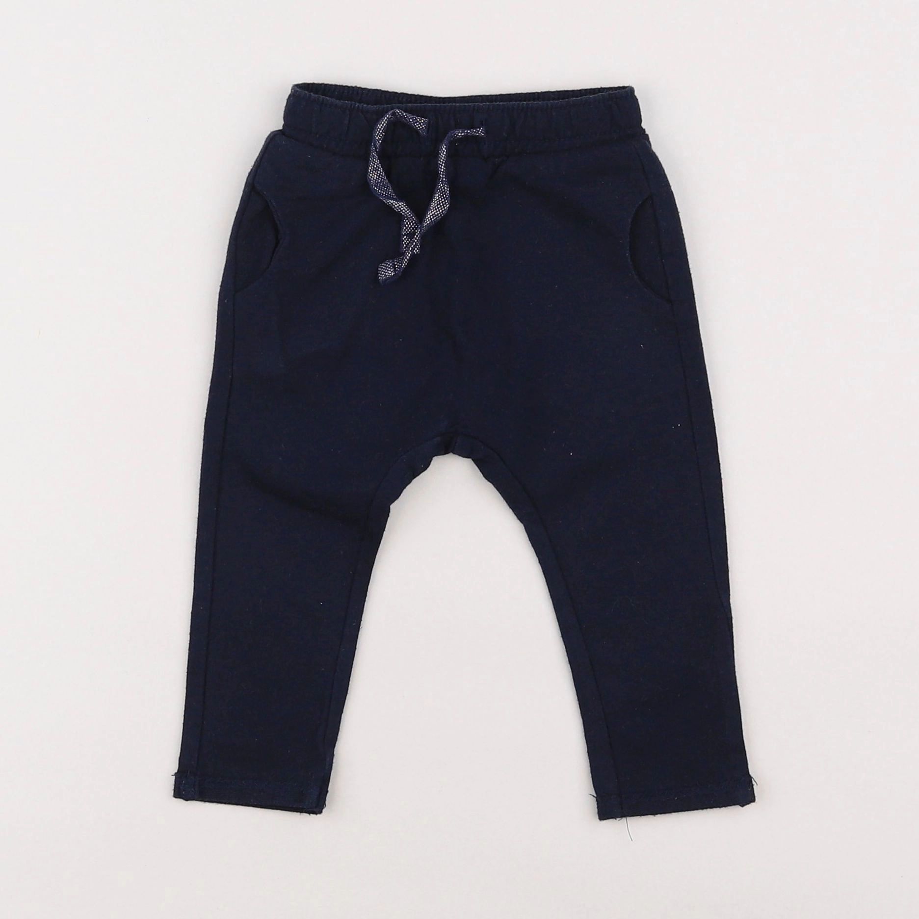 Vertbaudet - sarouel bleu, argent - 6 mois