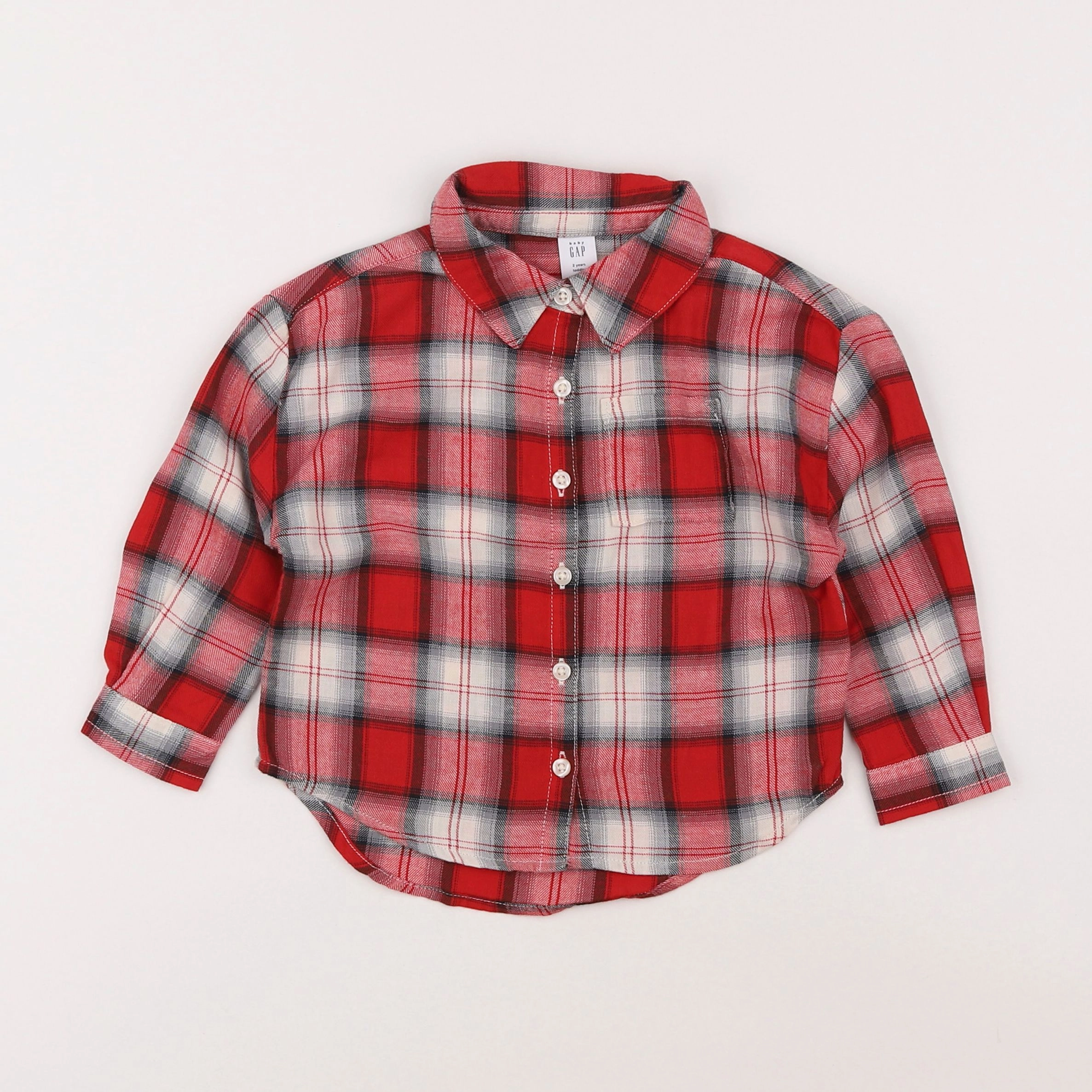 GAP - chemise rouge - 2 ans