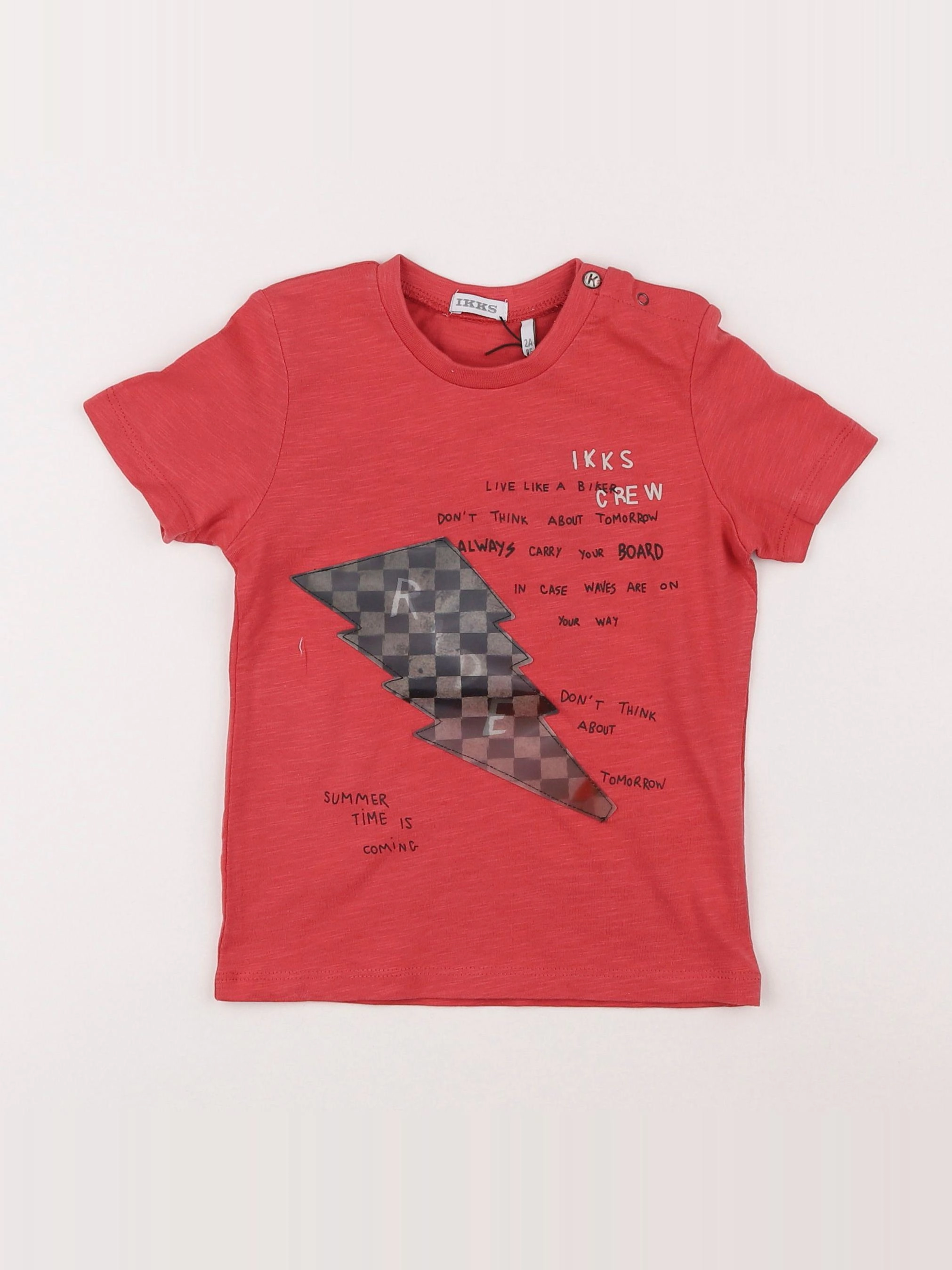 IKKS - tee-shirt rouge - 2 ans