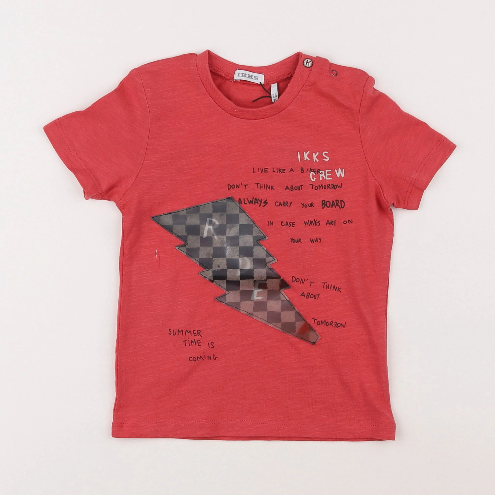 IKKS - tee-shirt rouge - 2 ans