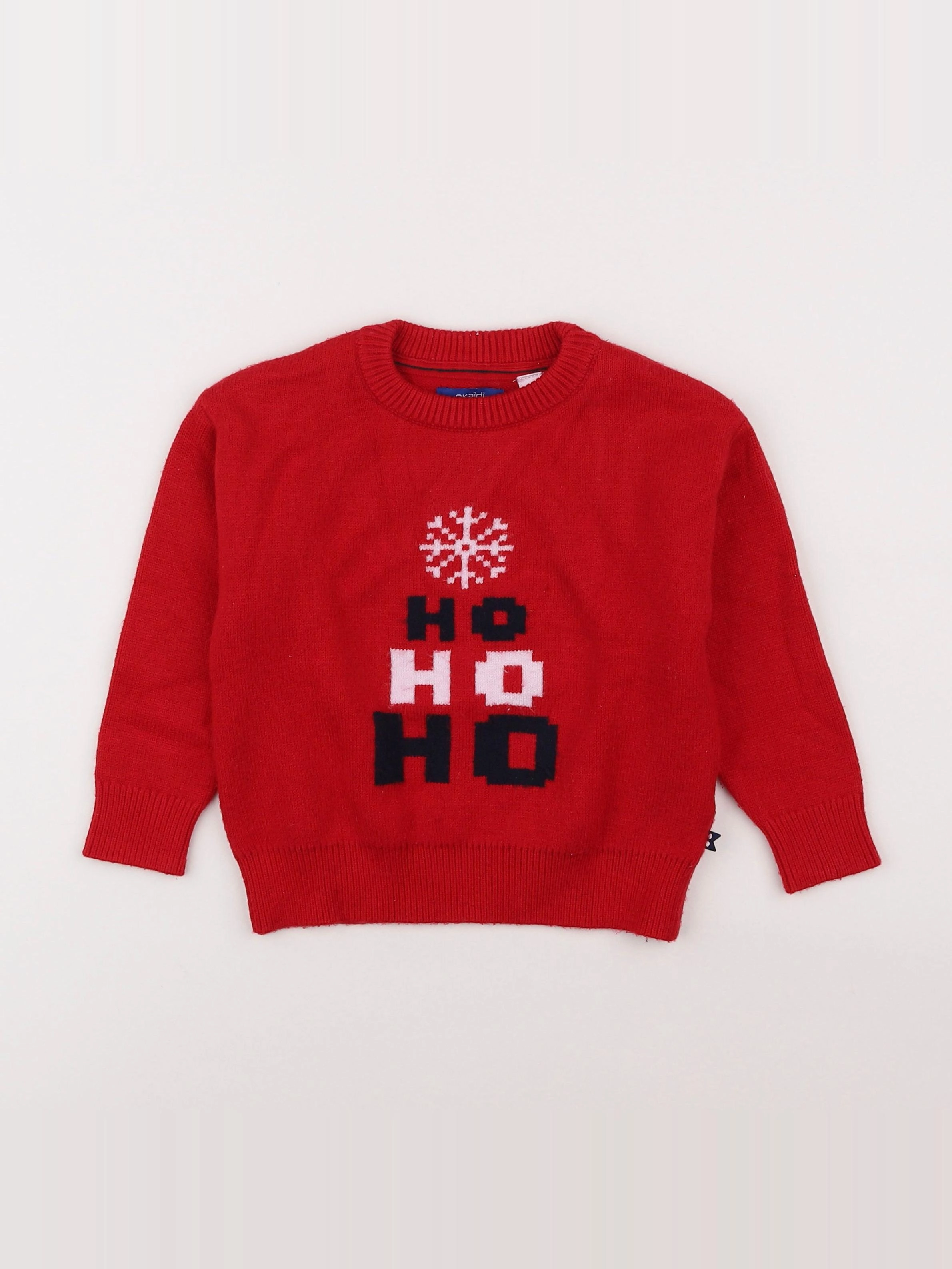 Okaidi - pull rouge - 3 ans