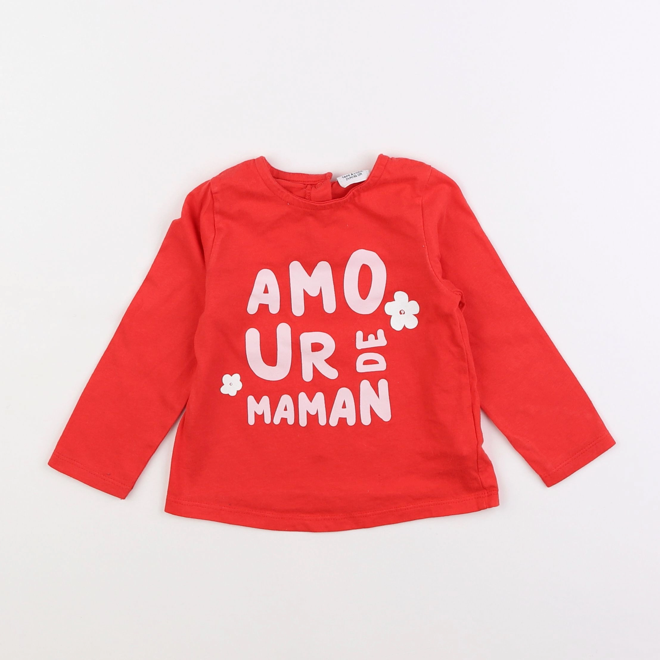 Tape à l'oeil - tee-shirt rouge - 2 ans