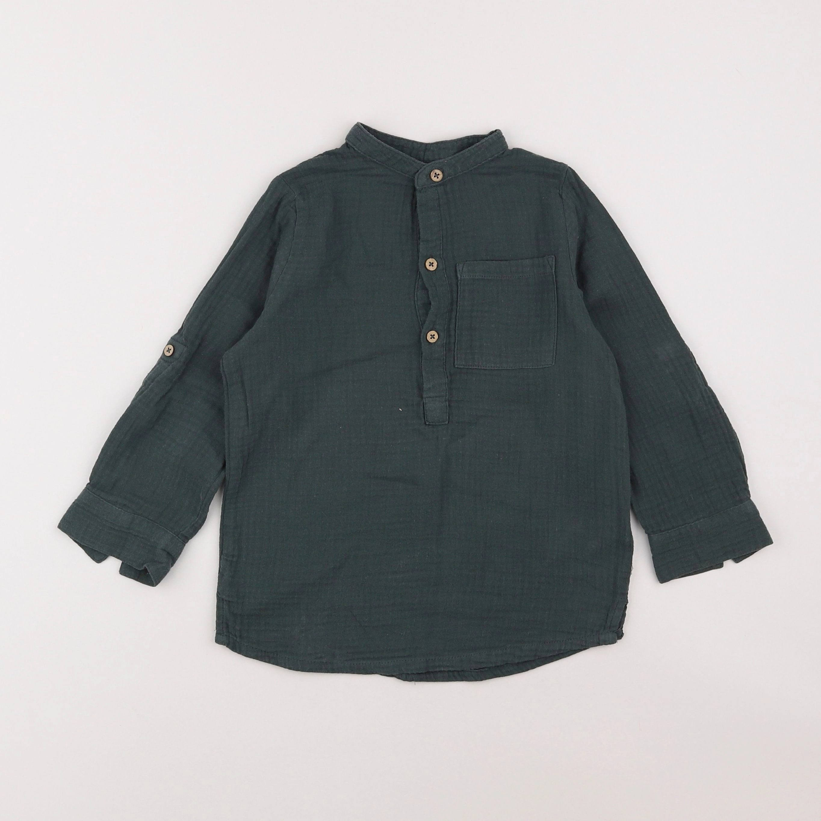 Vertbaudet - chemise vert - 5 ans