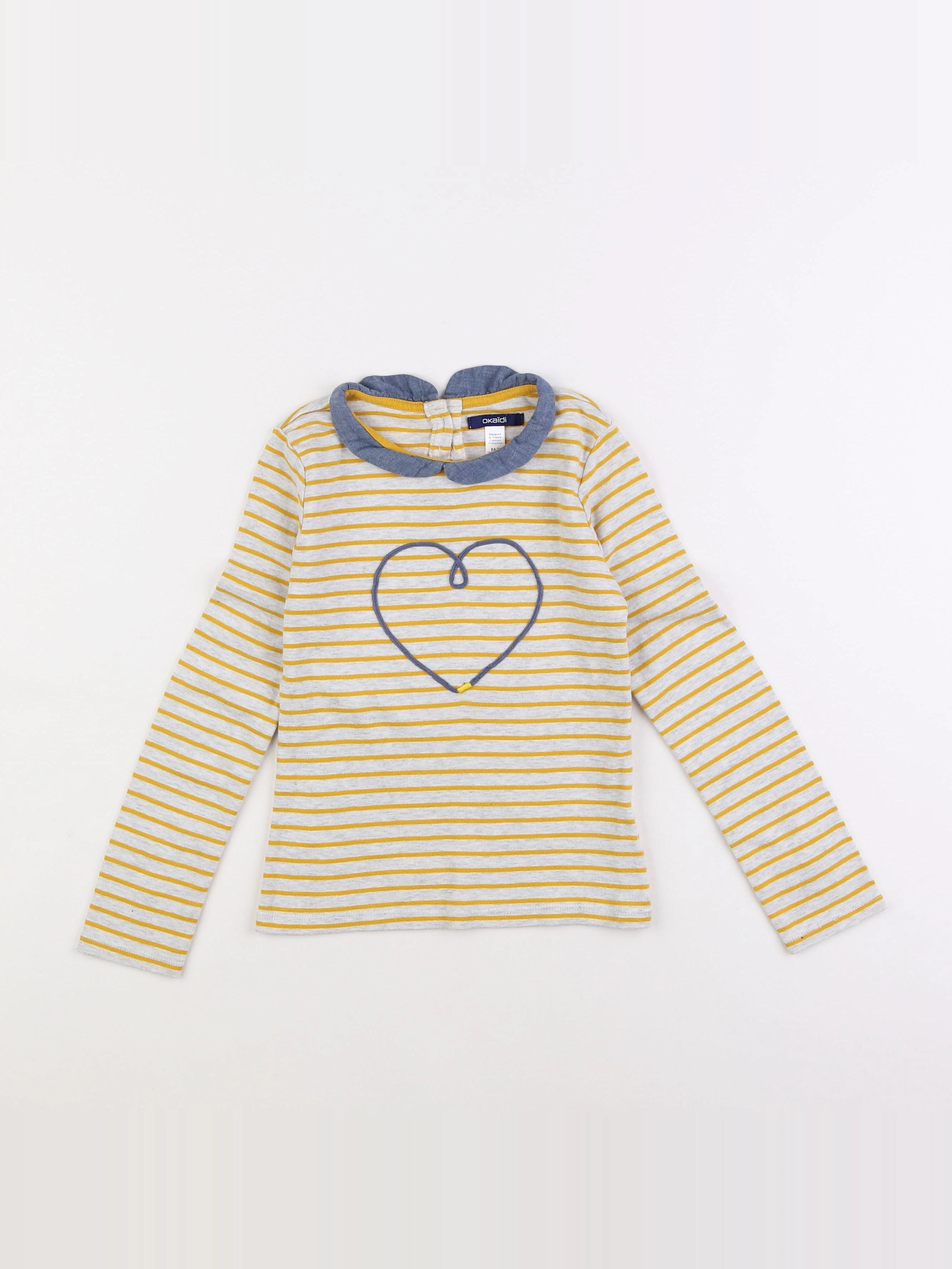Okaidi - tee-shirt jaune - 8 ans
