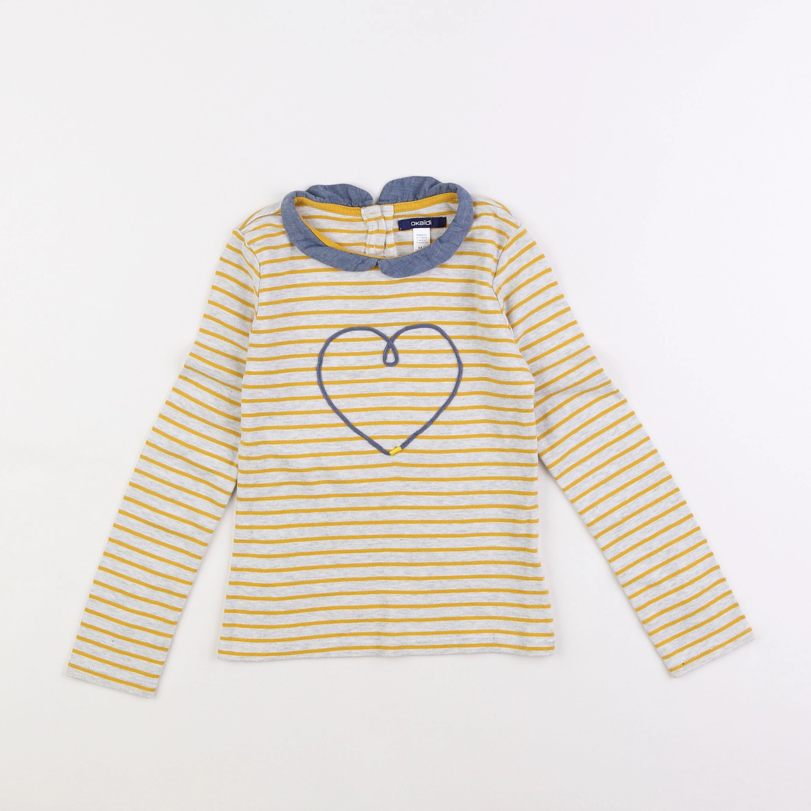 Okaidi - tee-shirt jaune - 8 ans