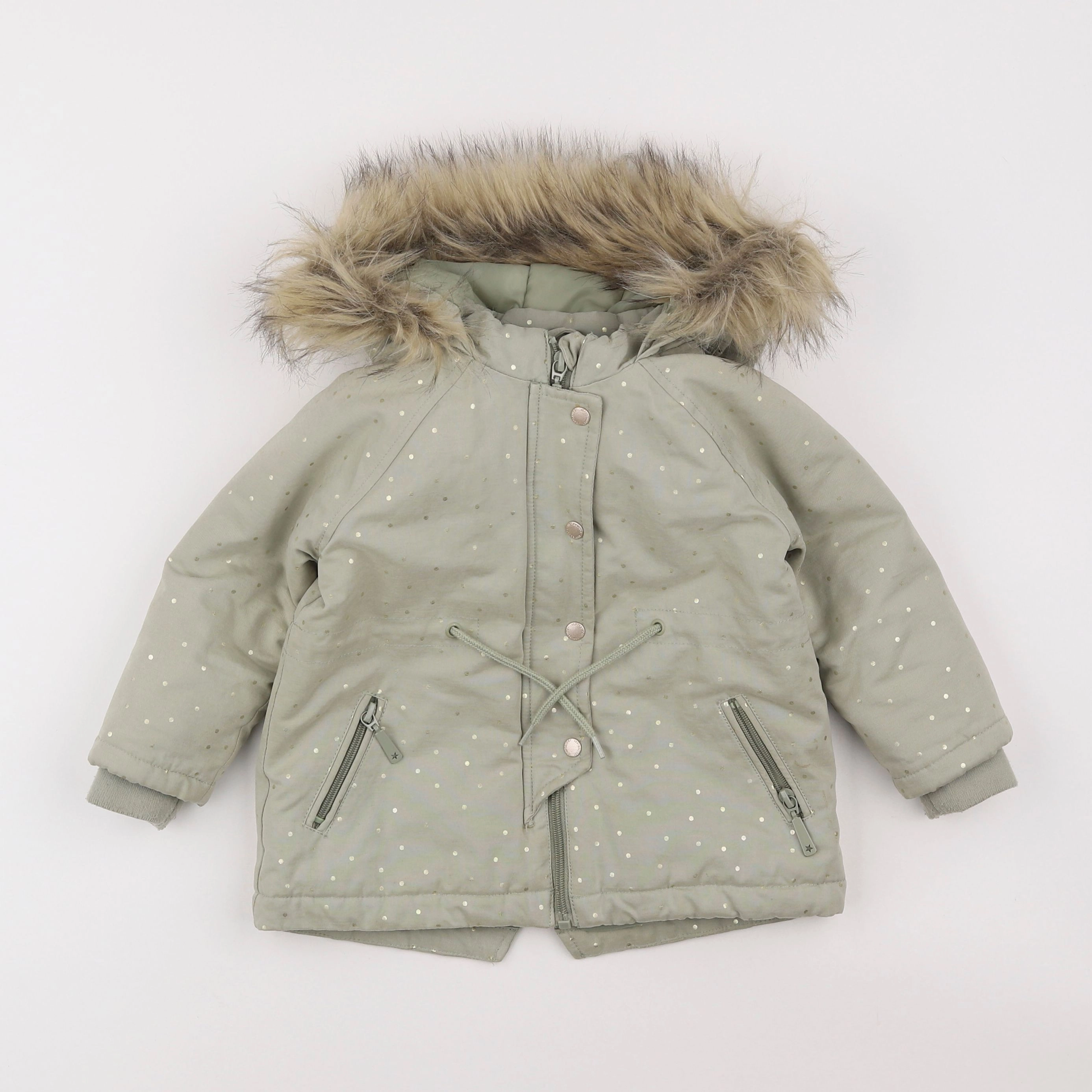 Vertbaudet - parka vert - 2 ans