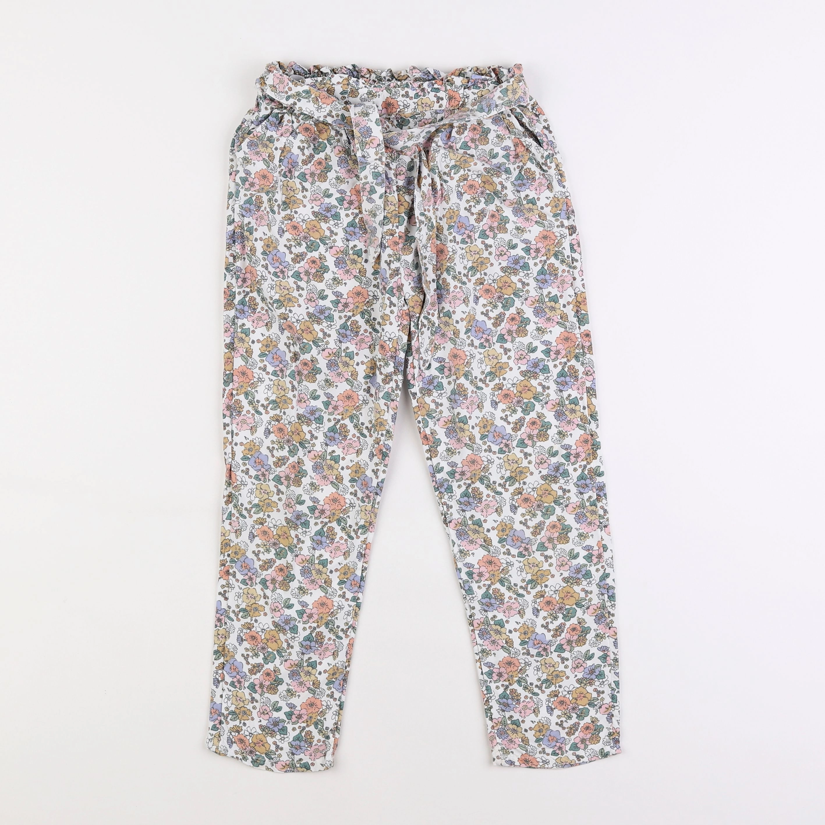 Vertbaudet - pantalon blanc - 7 ans