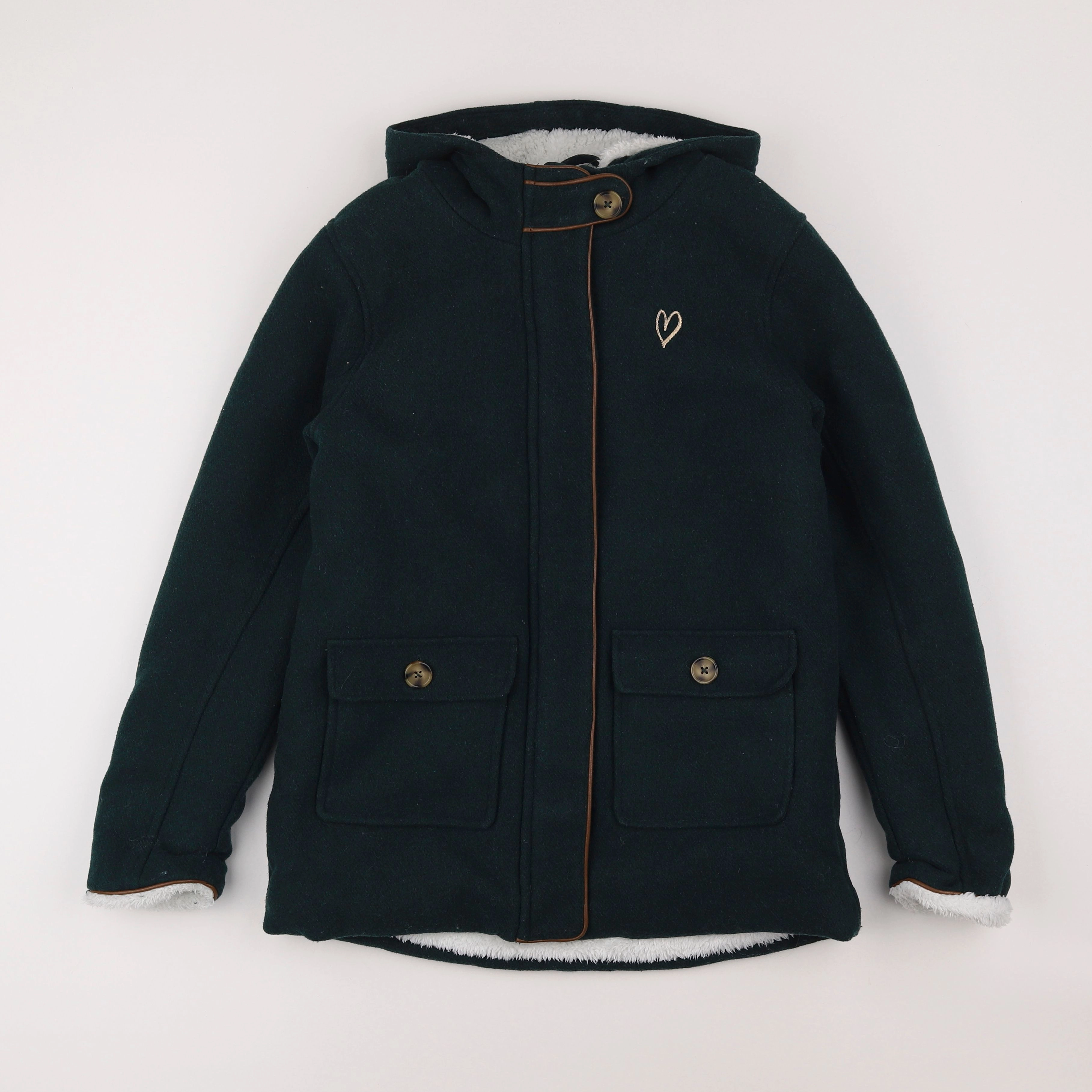 Vertbaudet - manteau vert - 14 ans