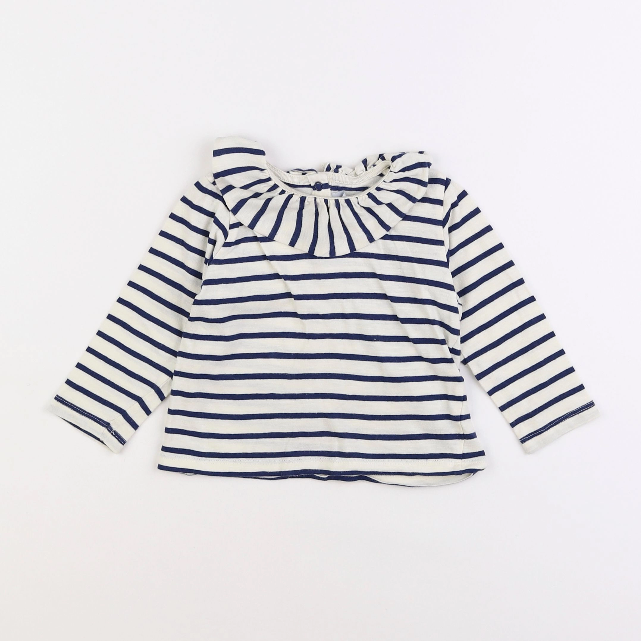 Petit Bateau - tee-shirt bleu - 18 mois