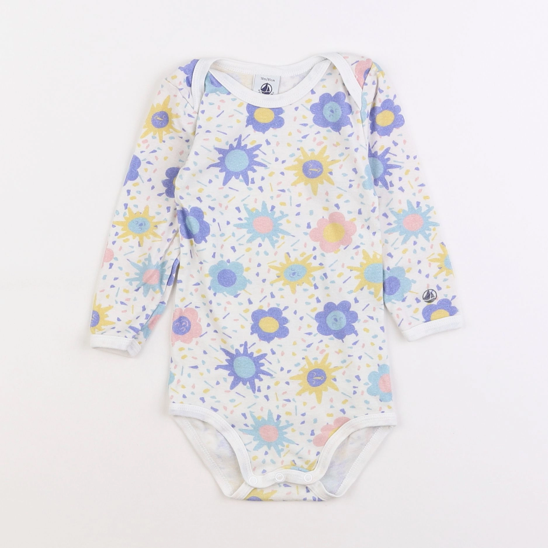 Petit Bateau - body blanc - 18 mois