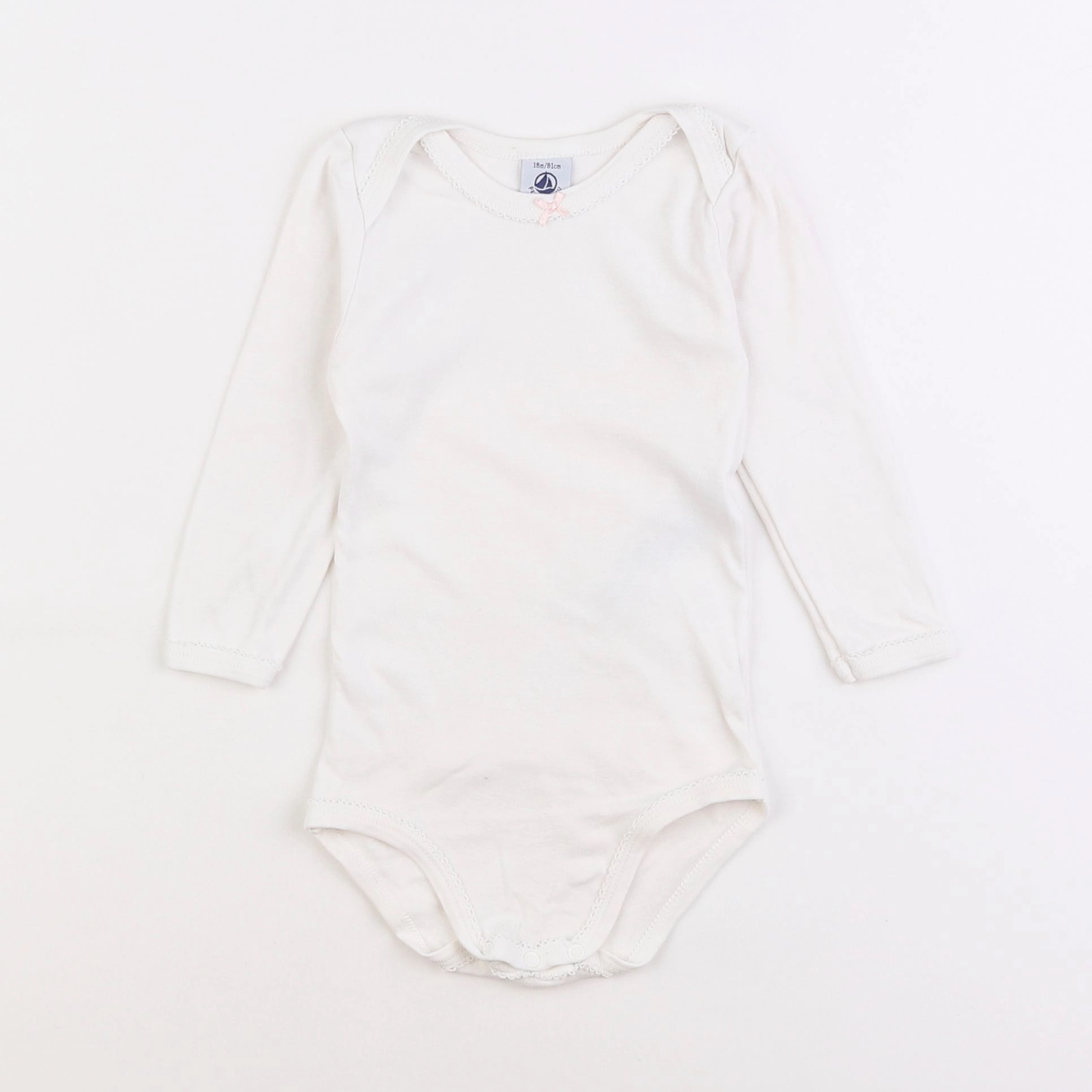 Petit Bateau - body blanc - 18 mois