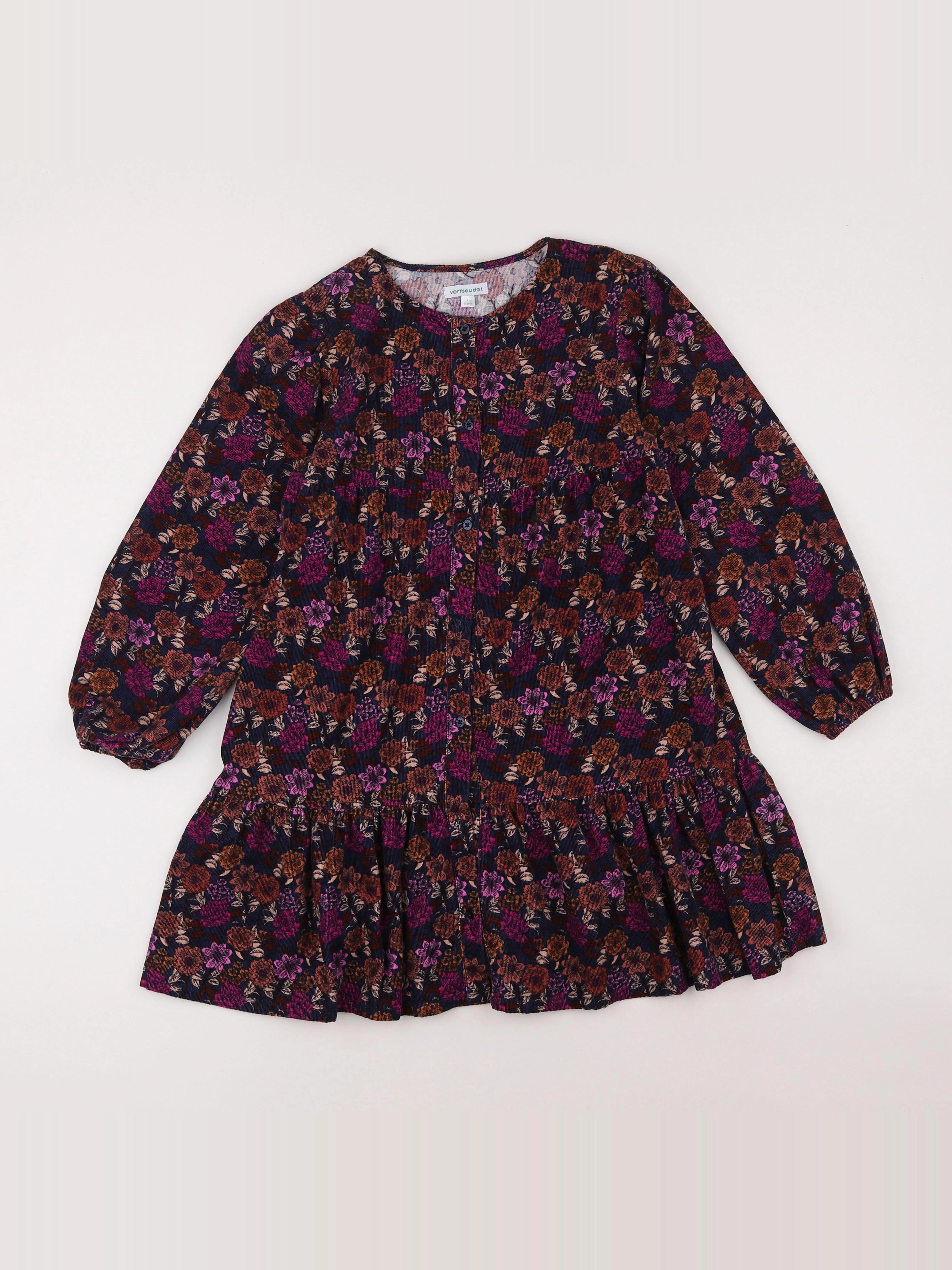 Vertbaudet - robe rose, bleu - 9 ans