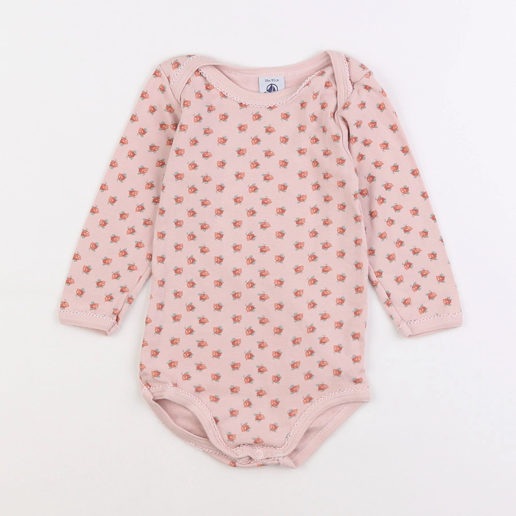 Petit Bateau - body rose - 18 mois