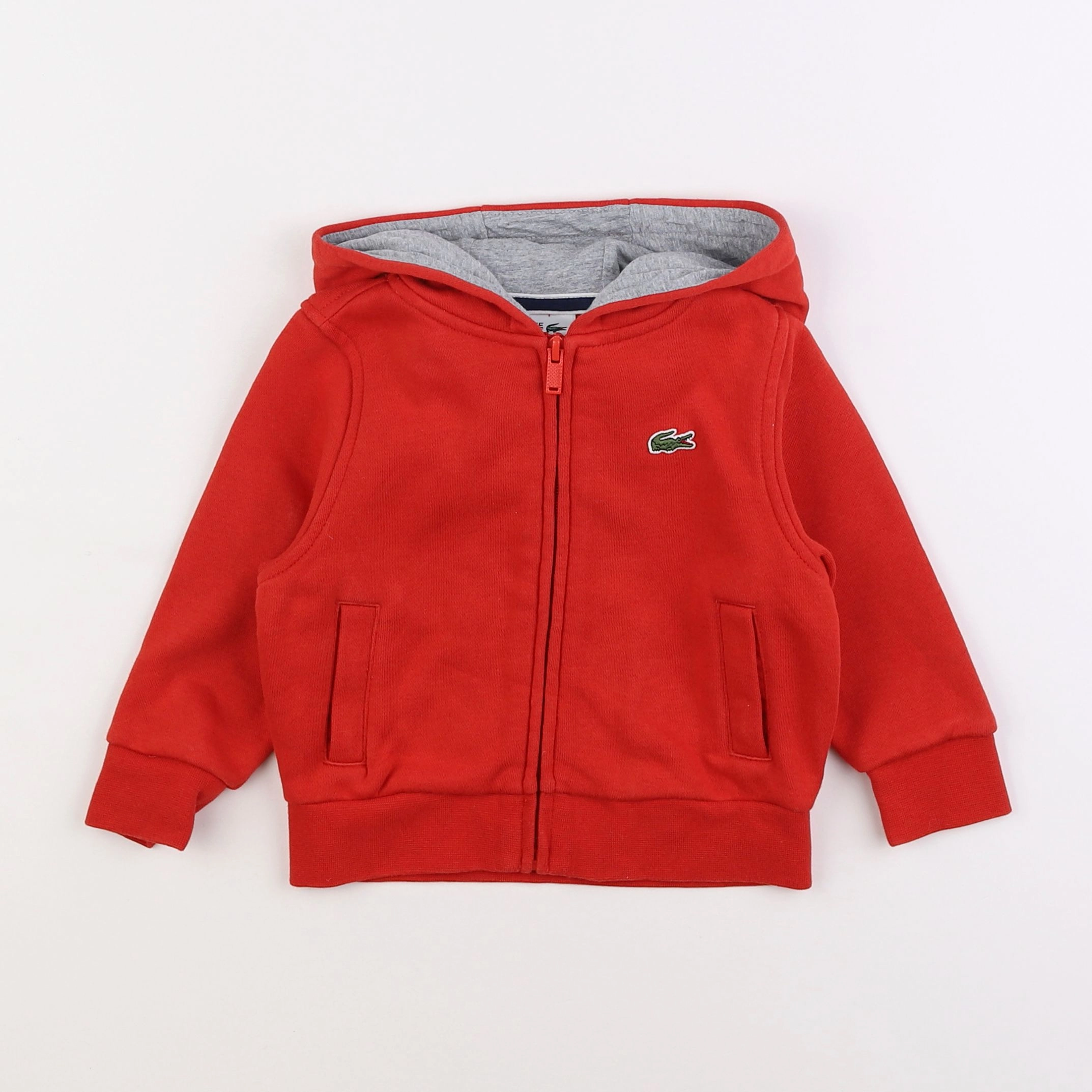 Lacoste - sweat rouge - 2 ans