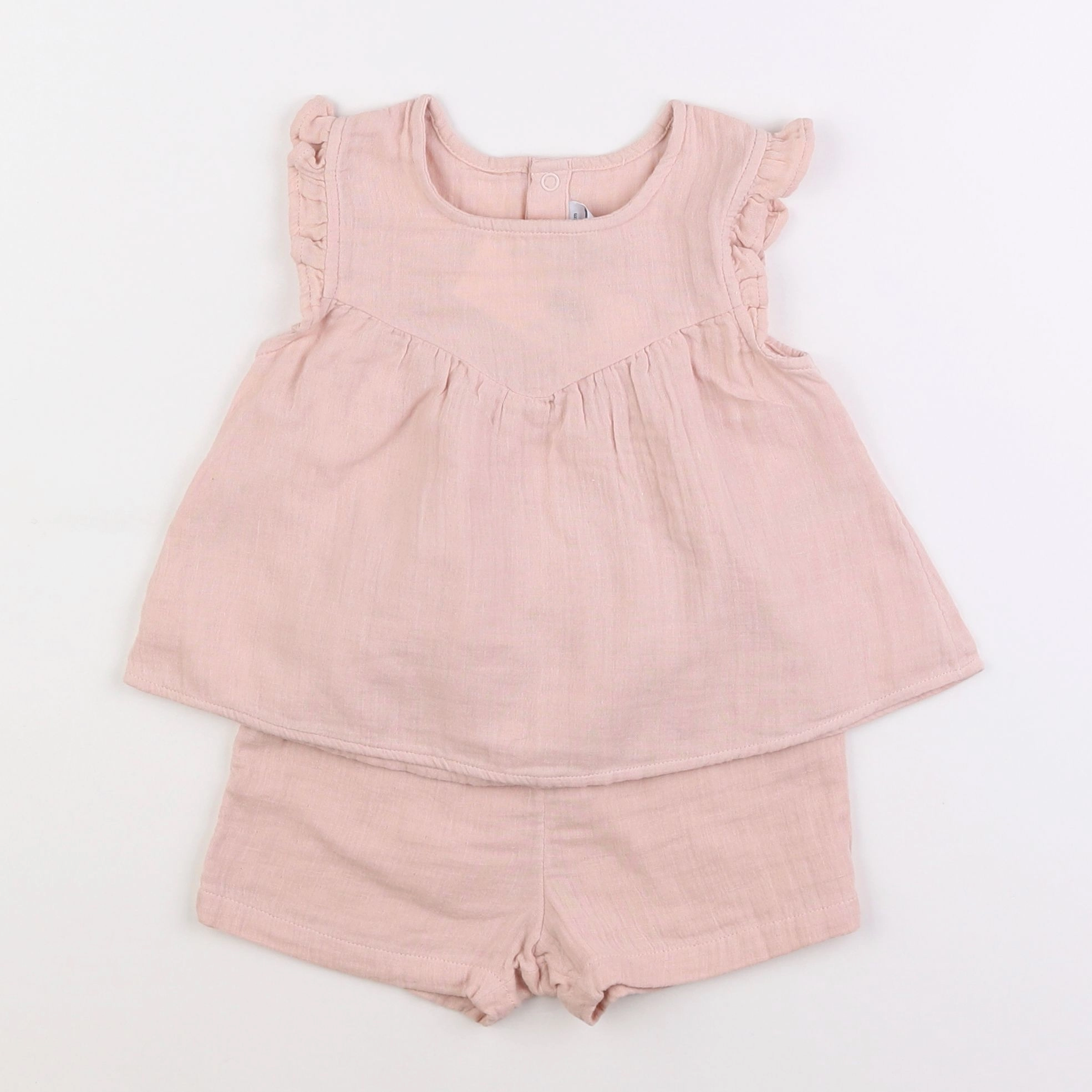 Petit Bateau - ensemble rose - 18 mois