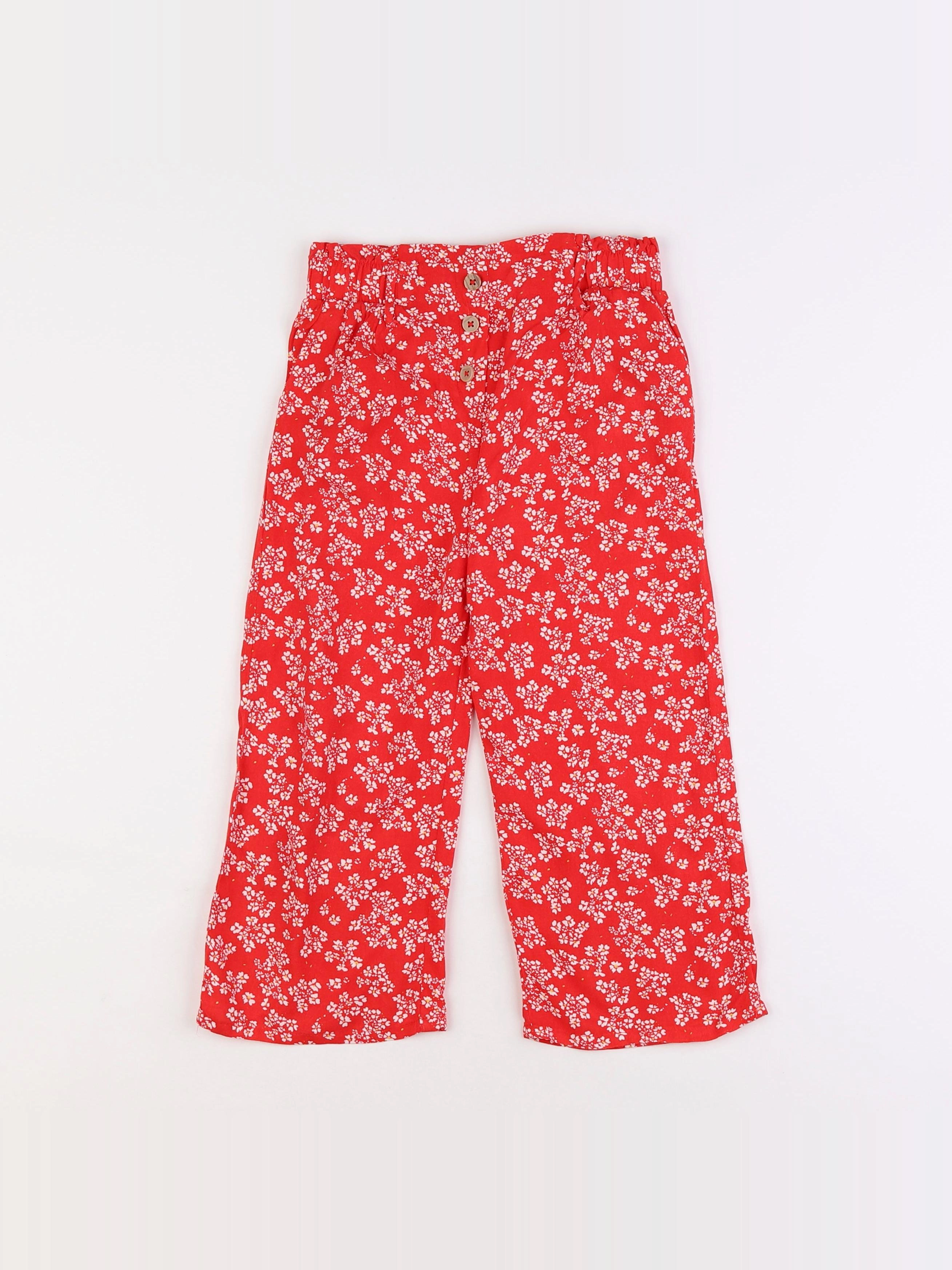 Vertbaudet - pantalon rouge - 9 ans