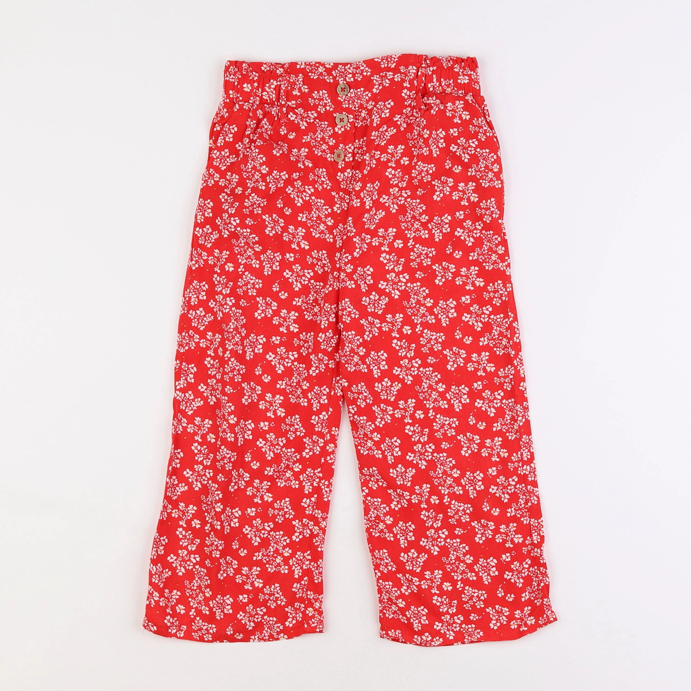 Vertbaudet - pantalon rouge - 9 ans