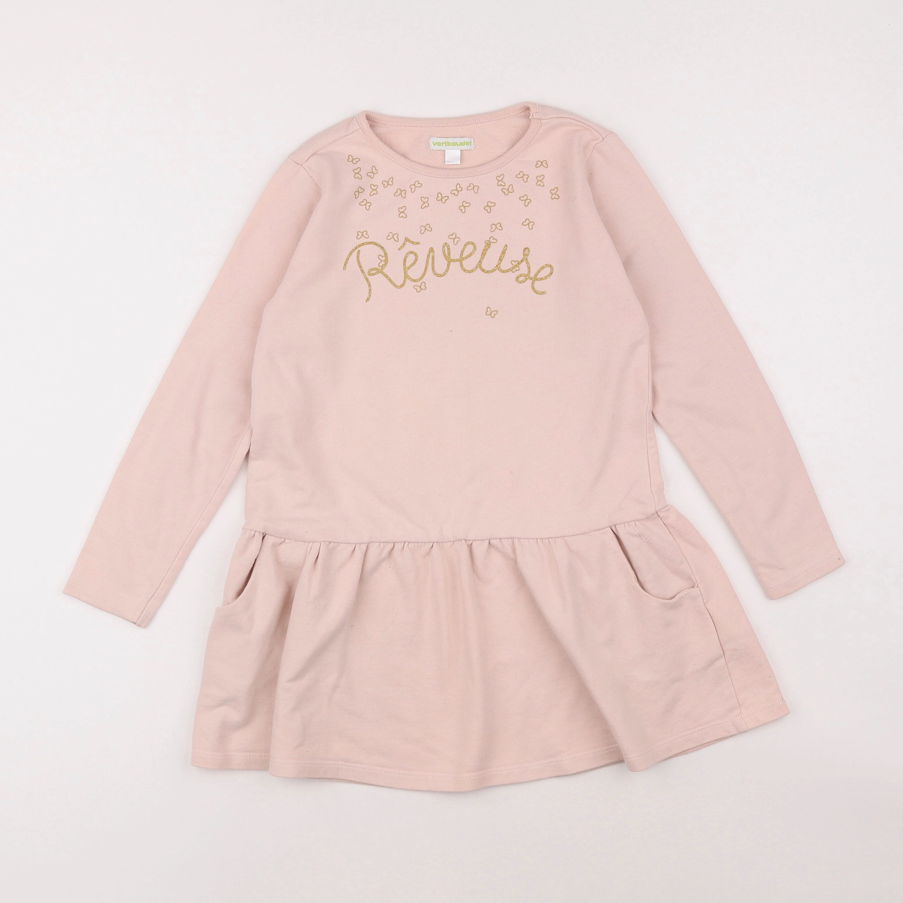 Vertbaudet - robe rose - 8 ans