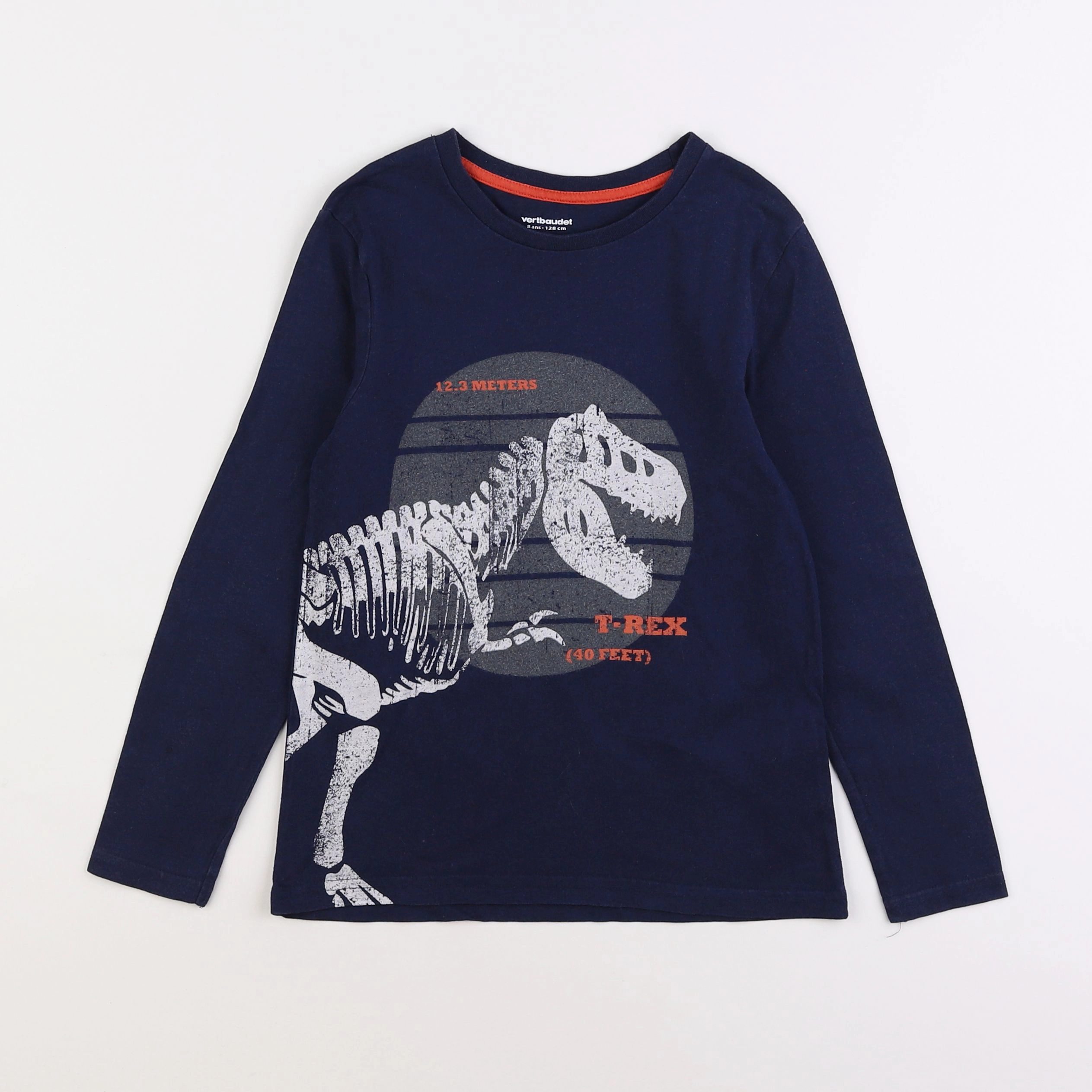 Vertbaudet - tee-shirt bleu - 8 ans