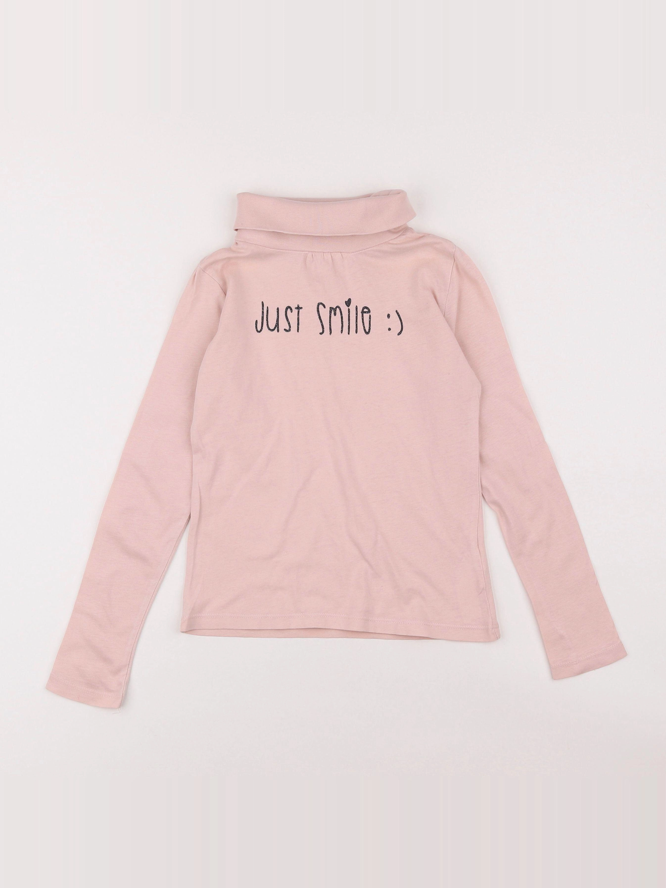 Vertbaudet - sous-pull rose - 8 ans