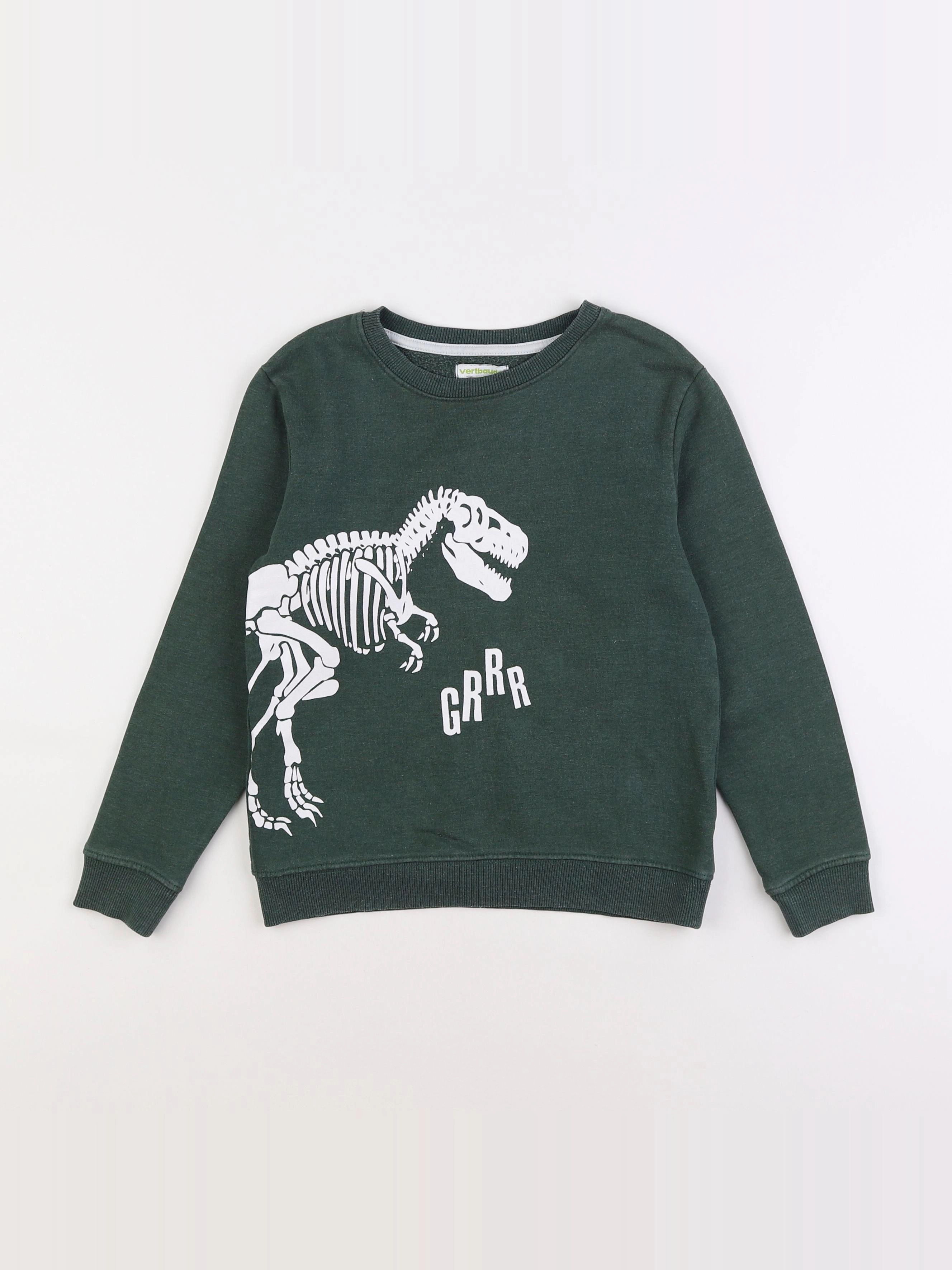 Vertbaudet - sweat vert - 8 ans