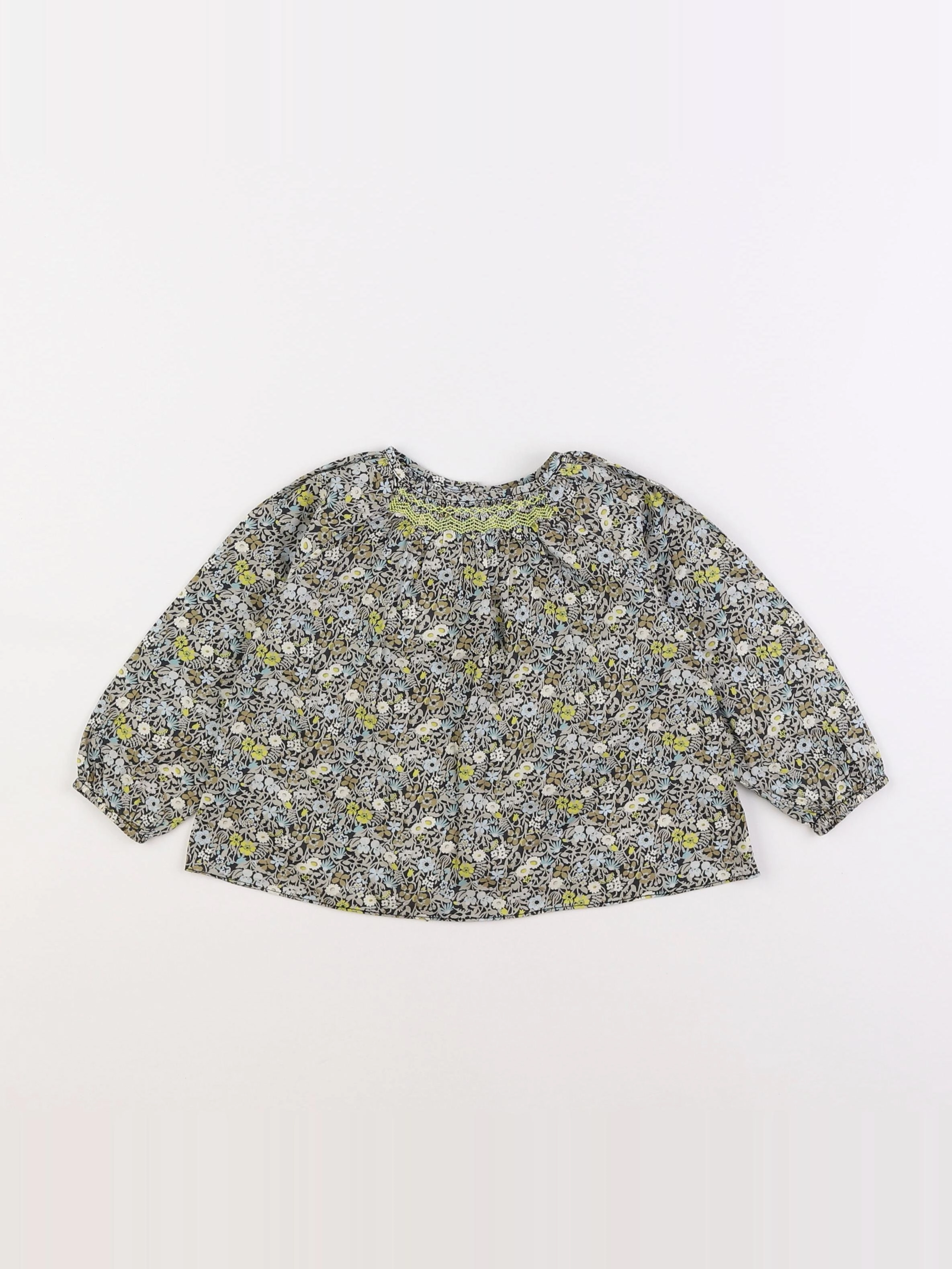 Jacadi - blouse liberty vert - 18 mois