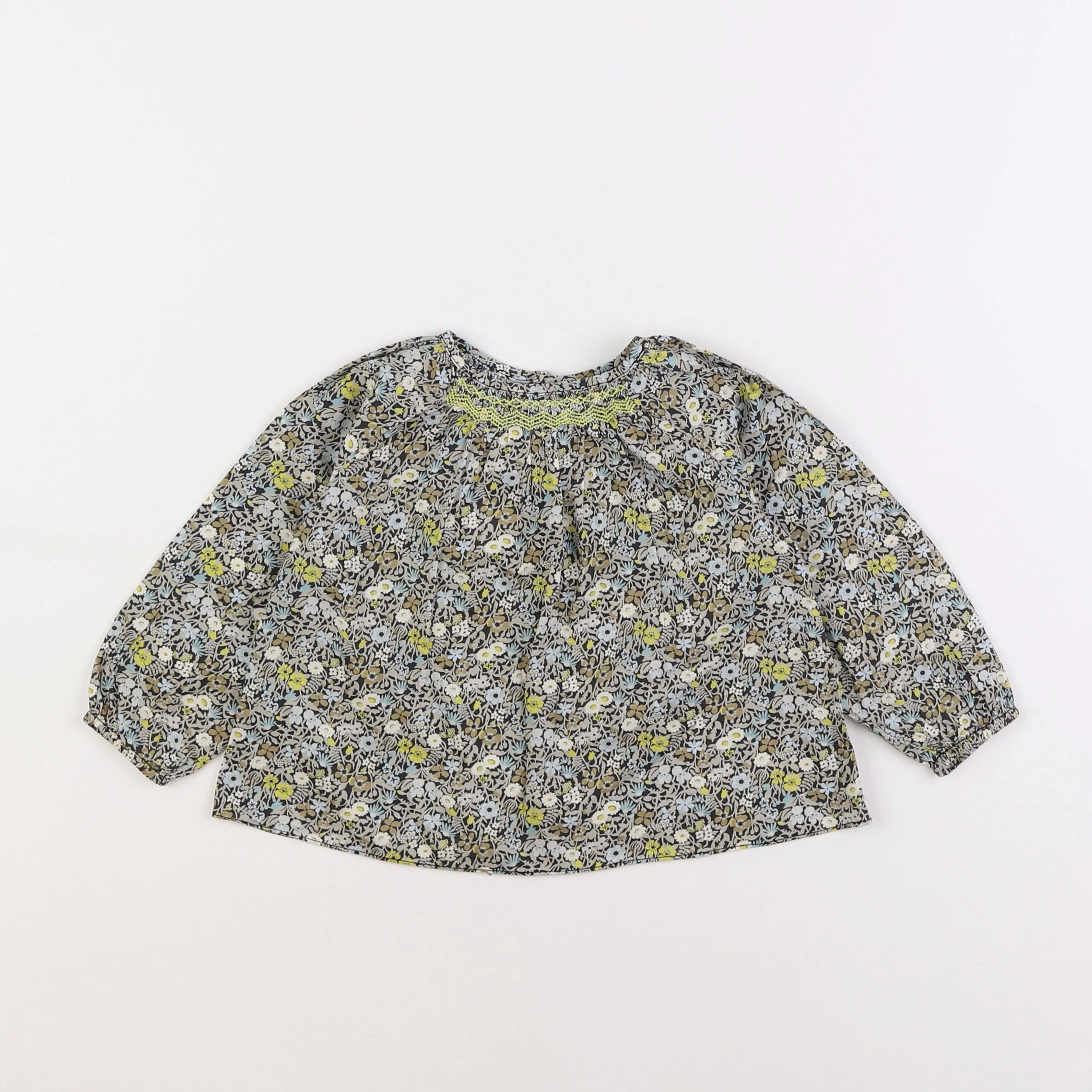 Jacadi - blouse liberty vert - 18 mois