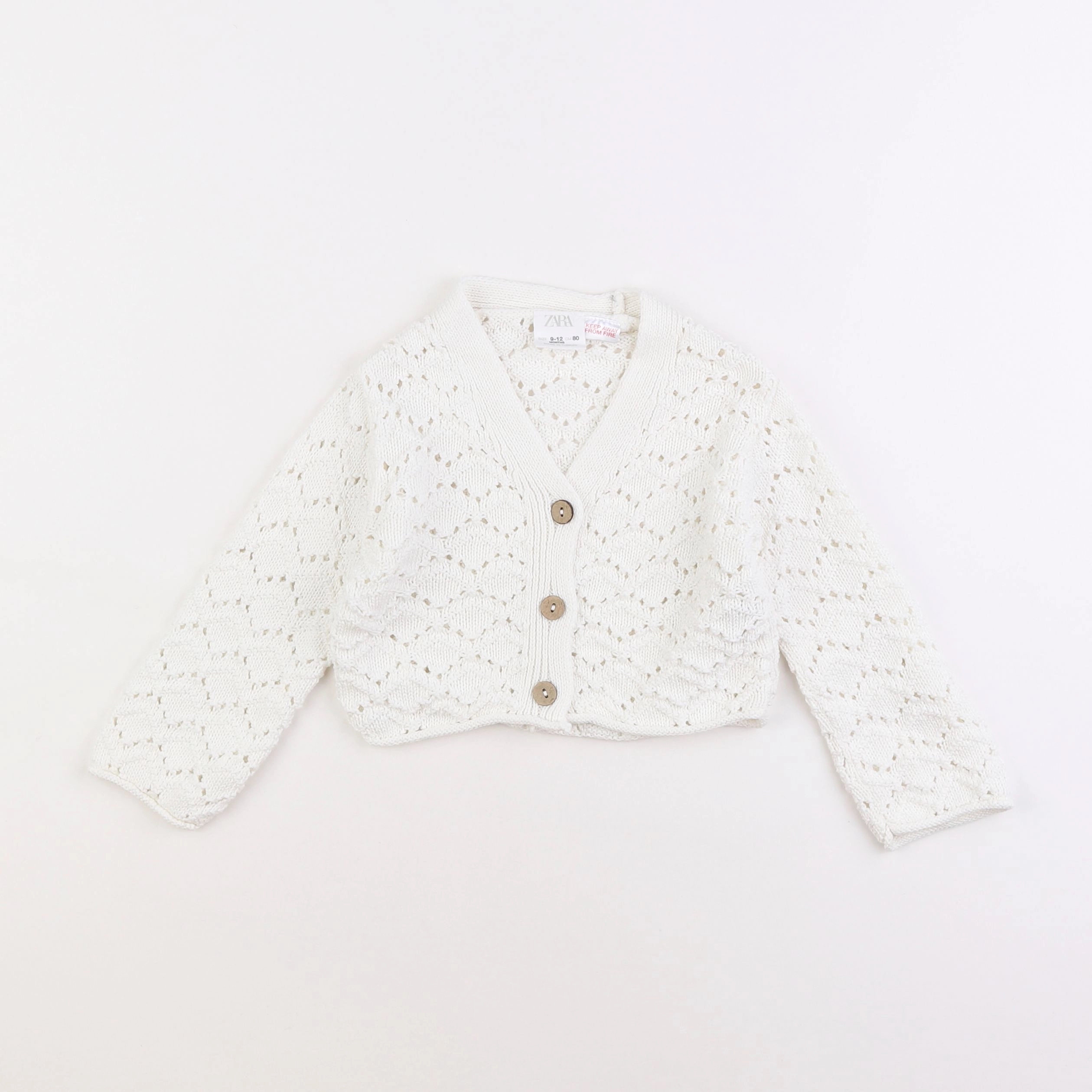 Zara - gilet blanc - 9/12 mois