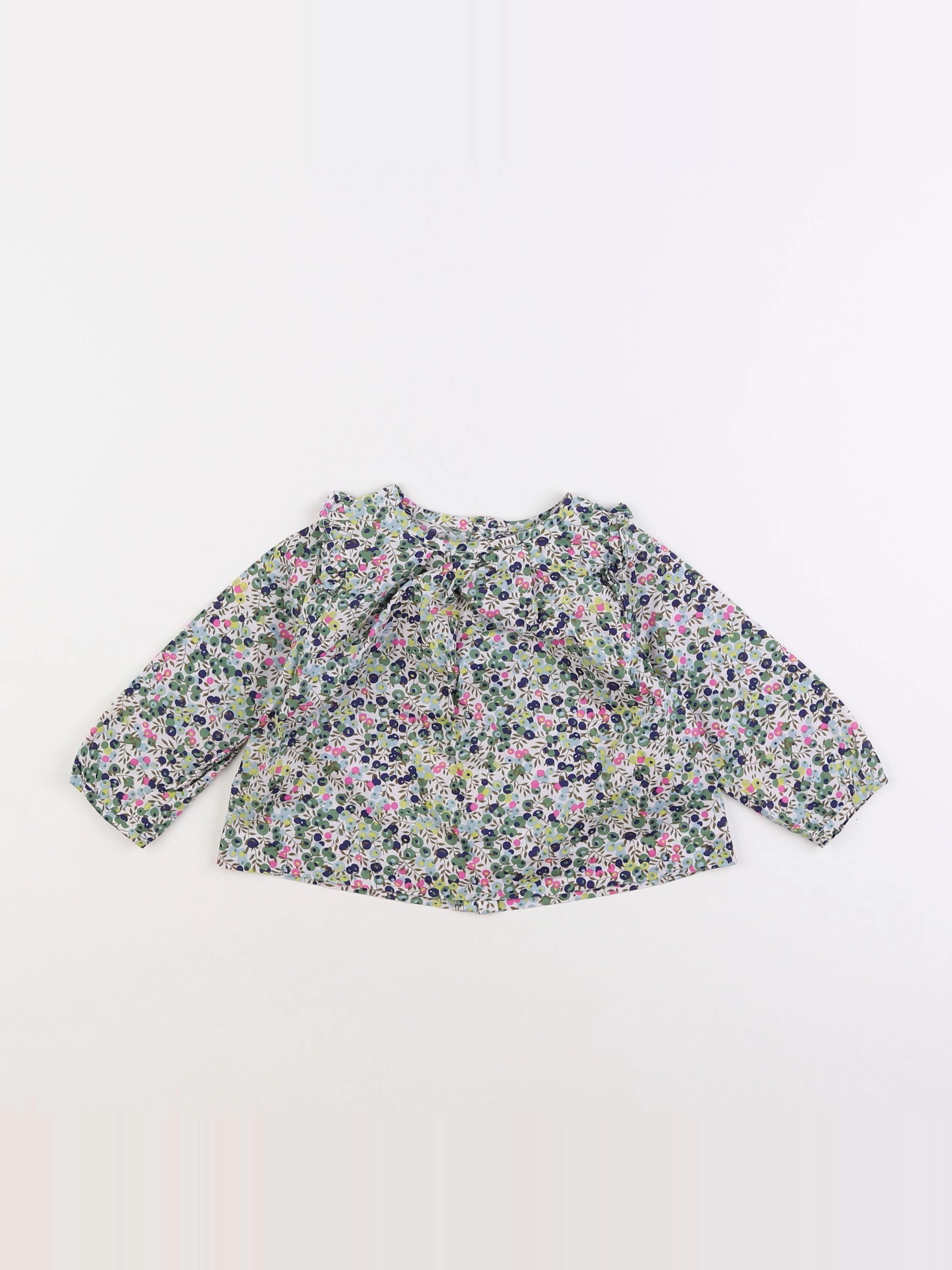 Jacadi - blouse liberty vert - 18 mois