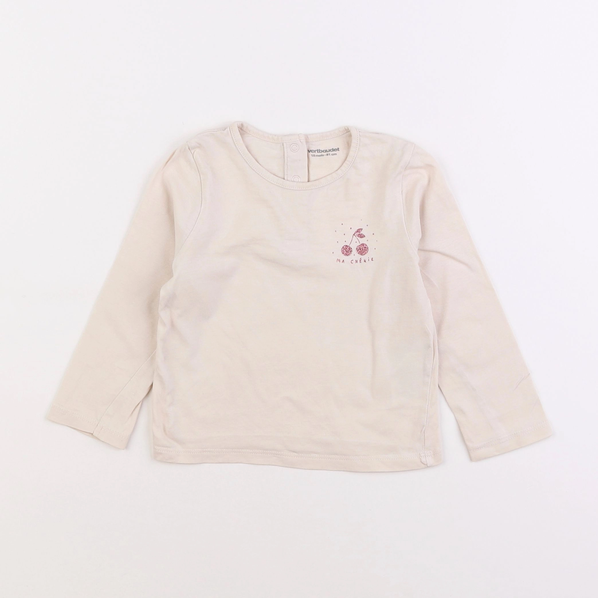 Vertbaudet - tee-shirt rose - 18 mois