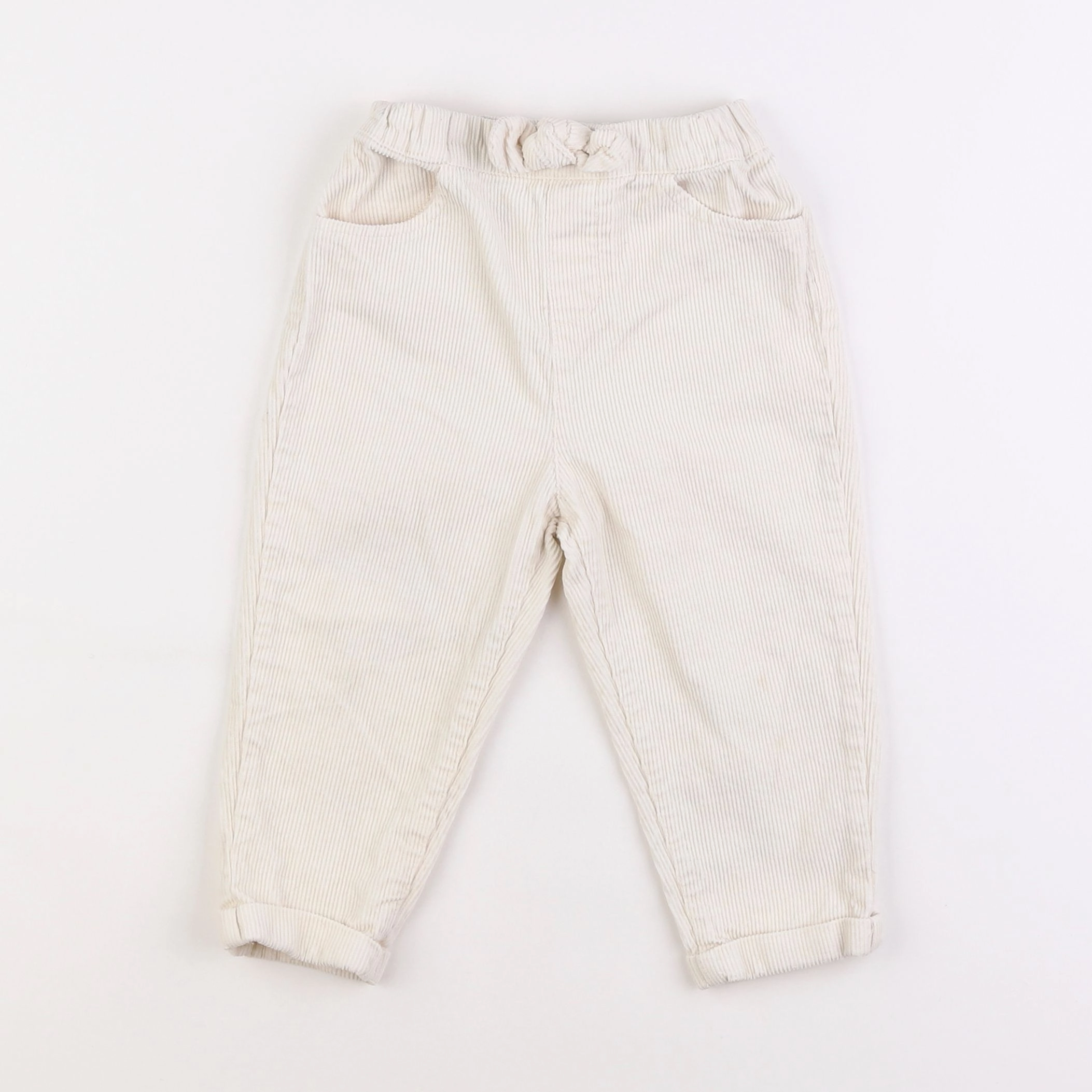 Vertbaudet - pantalon blanc - 2 ans