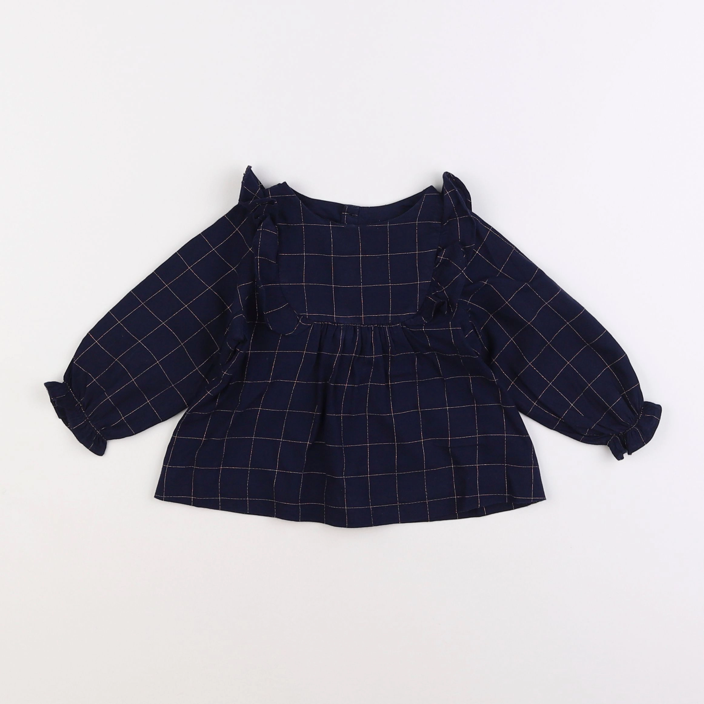 Jacadi - blouse bleu - 12 mois