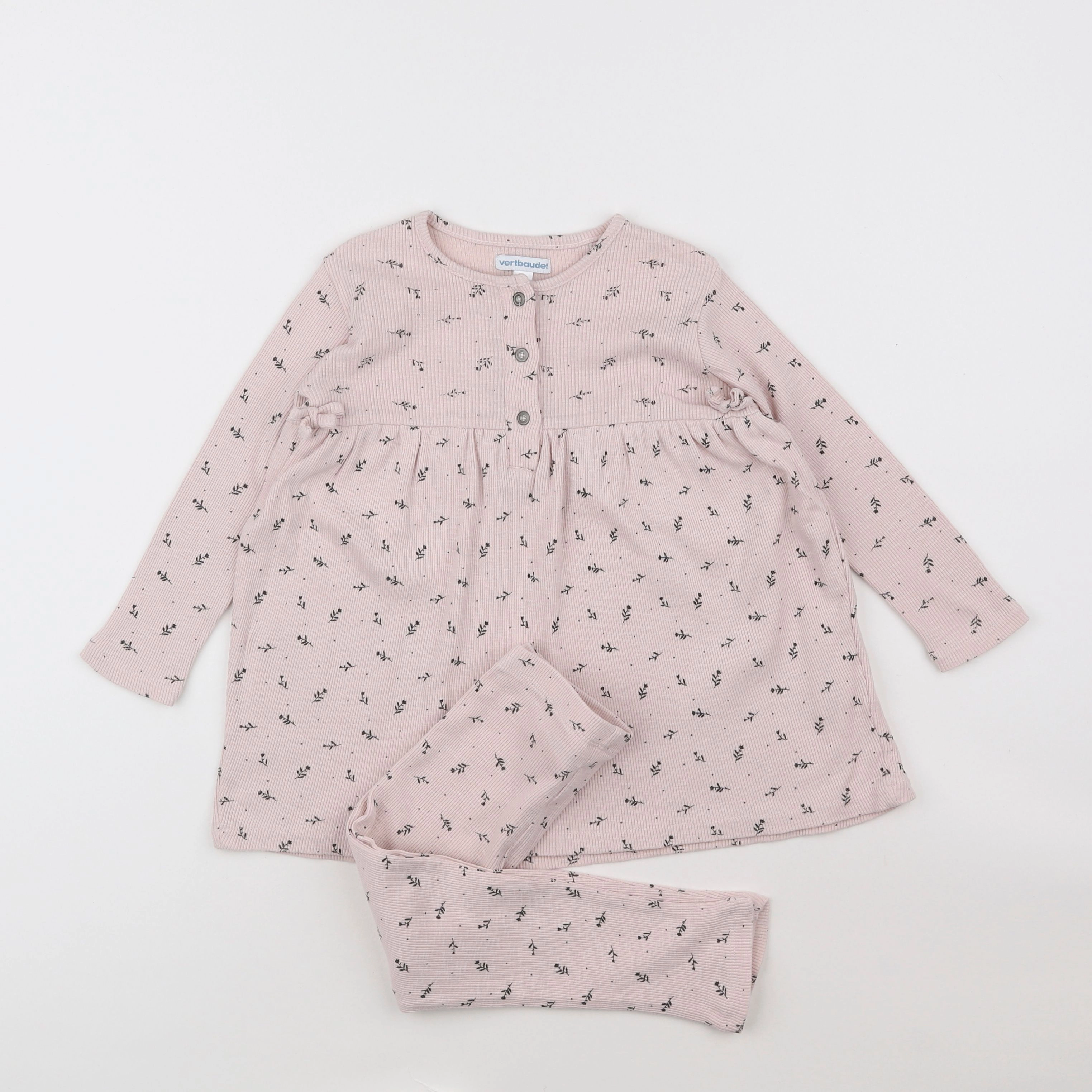 Vertbaudet - pyjama coton rose - 3 ans