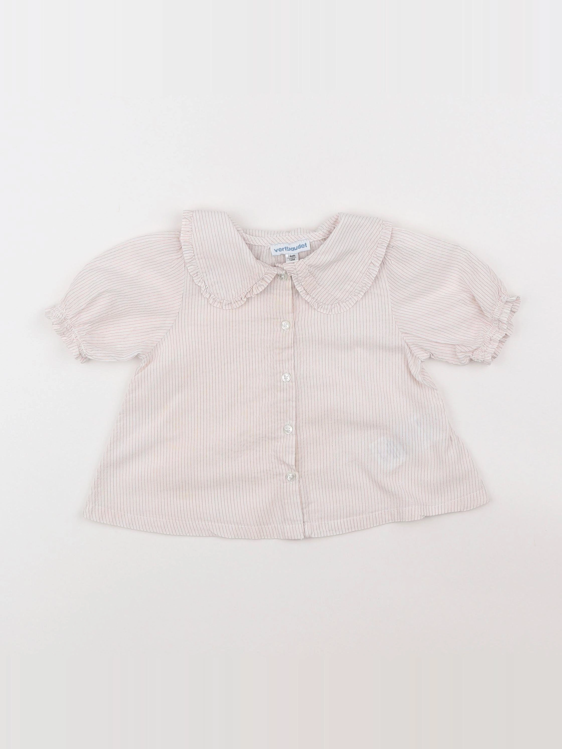 Vertbaudet - blouse beige - 12 mois