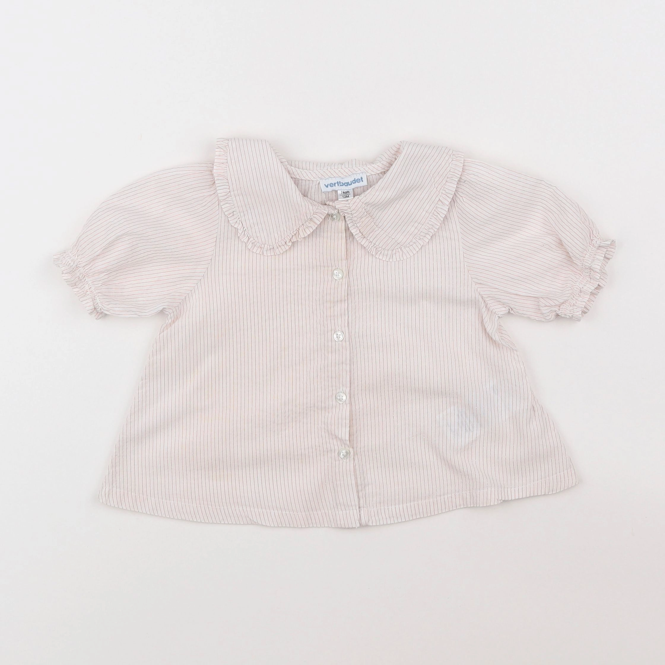 Vertbaudet - blouse beige - 12 mois