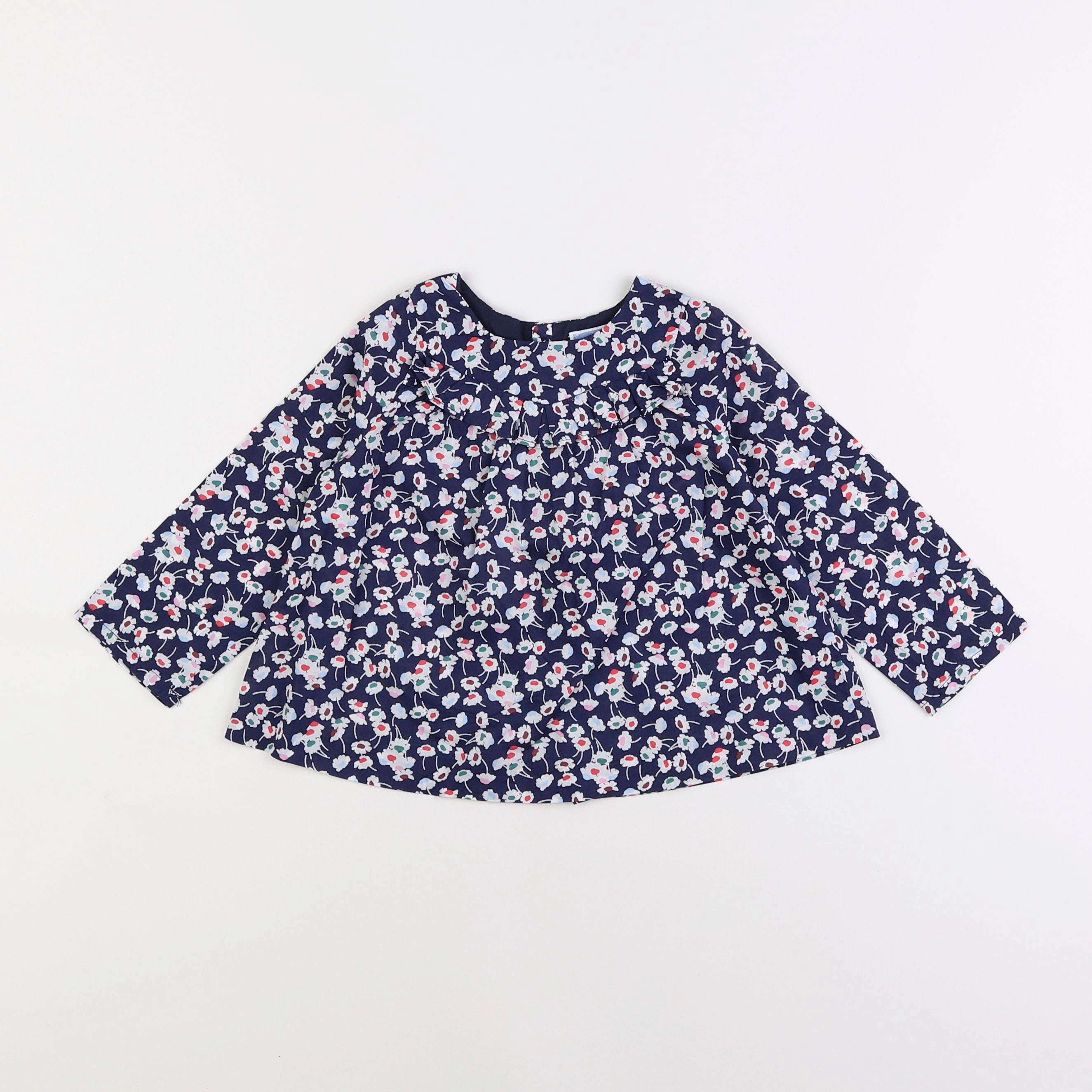 Jacadi - blouse liberty bleu - 2 ans