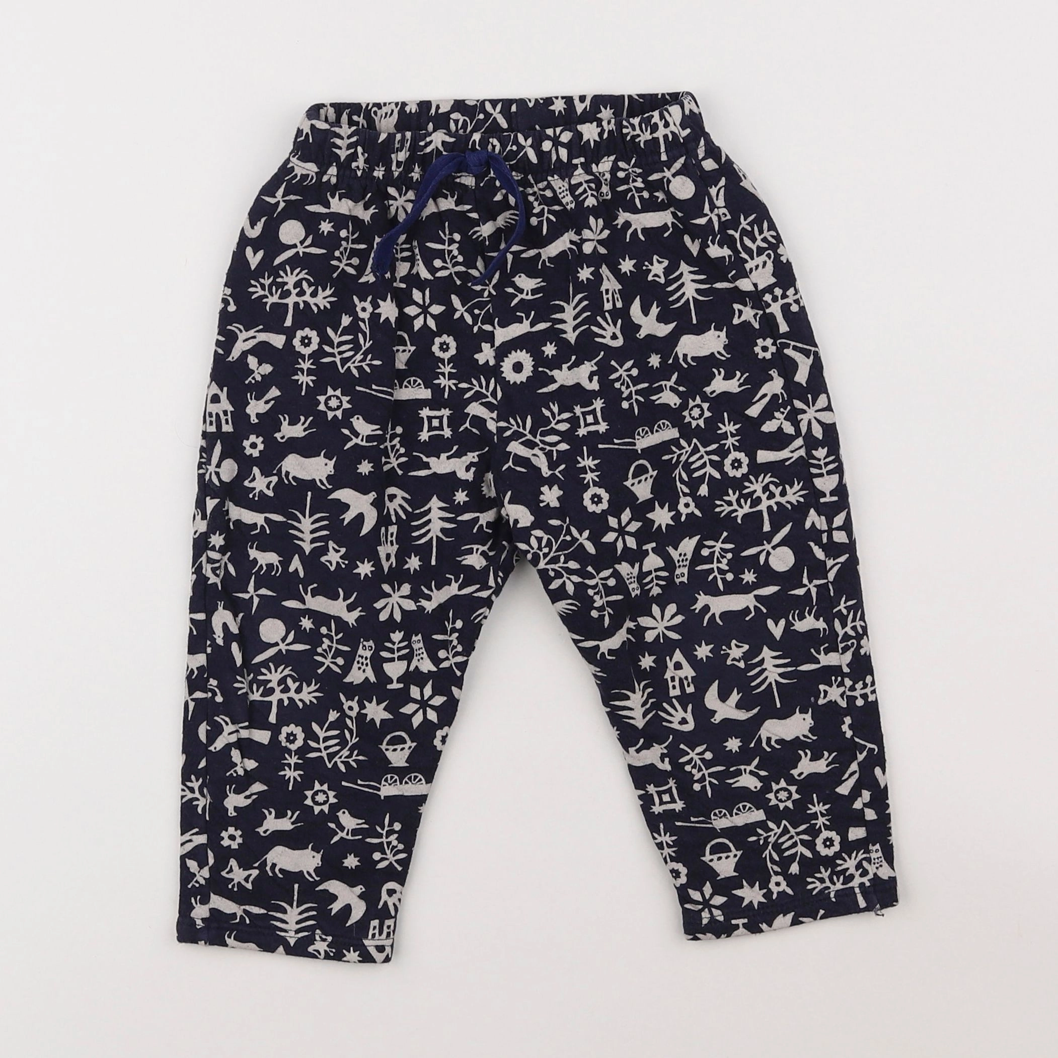 Petit Bateau - pantalon bleu - 2 ans