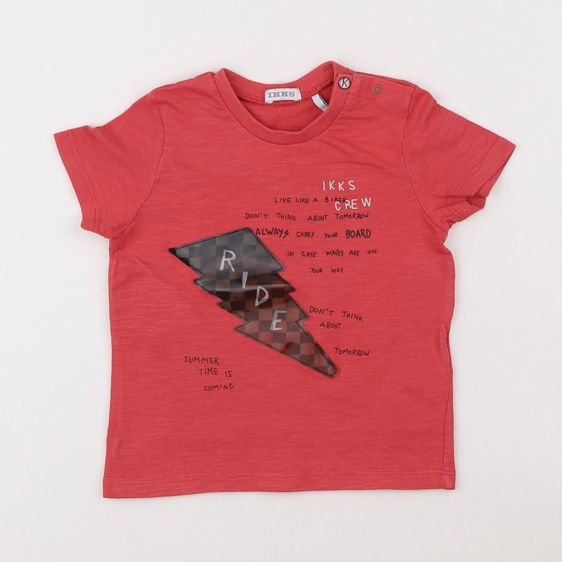 IKKS - tee-shirt rouge - 18 mois