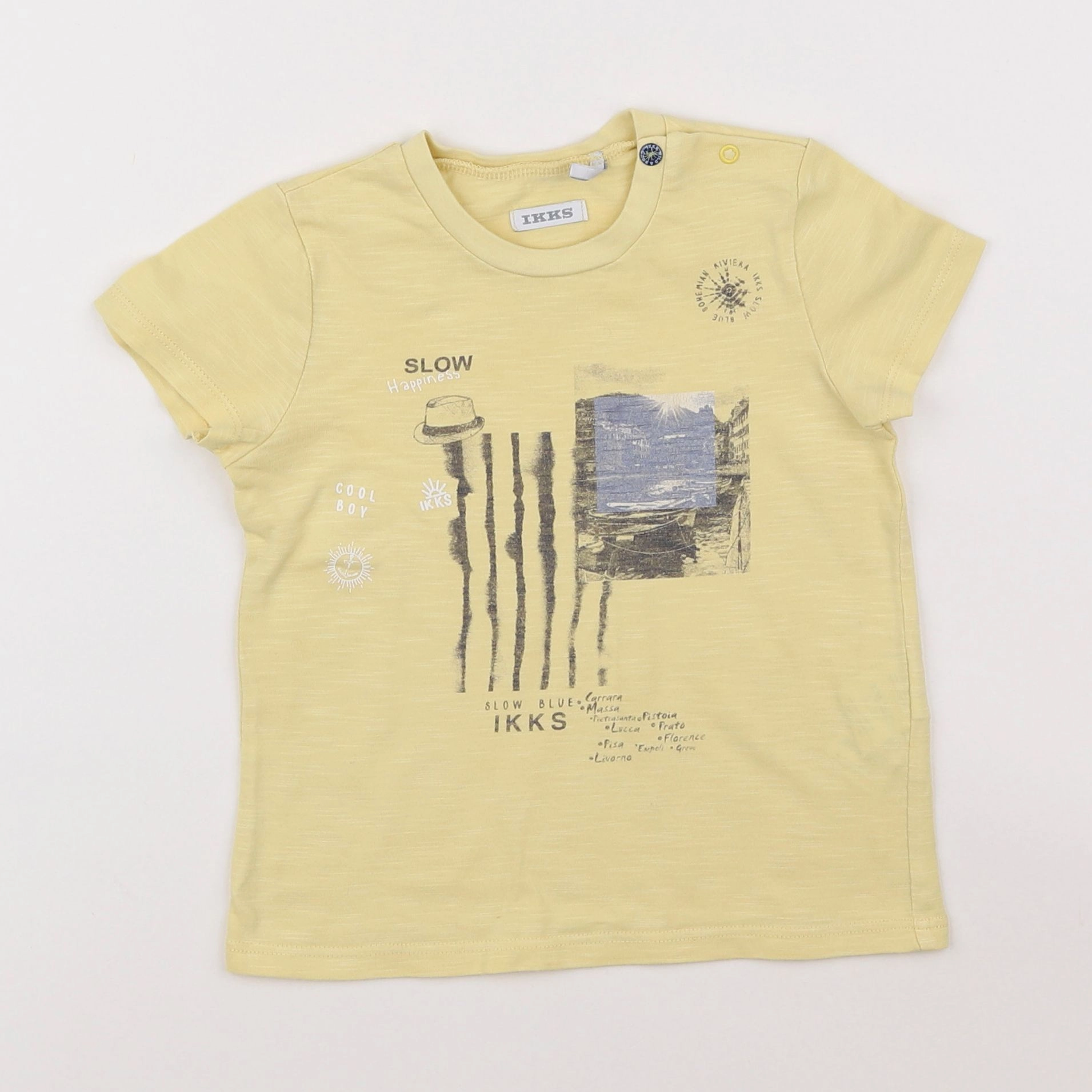 IKKS - tee-shirt jaune - 18 mois