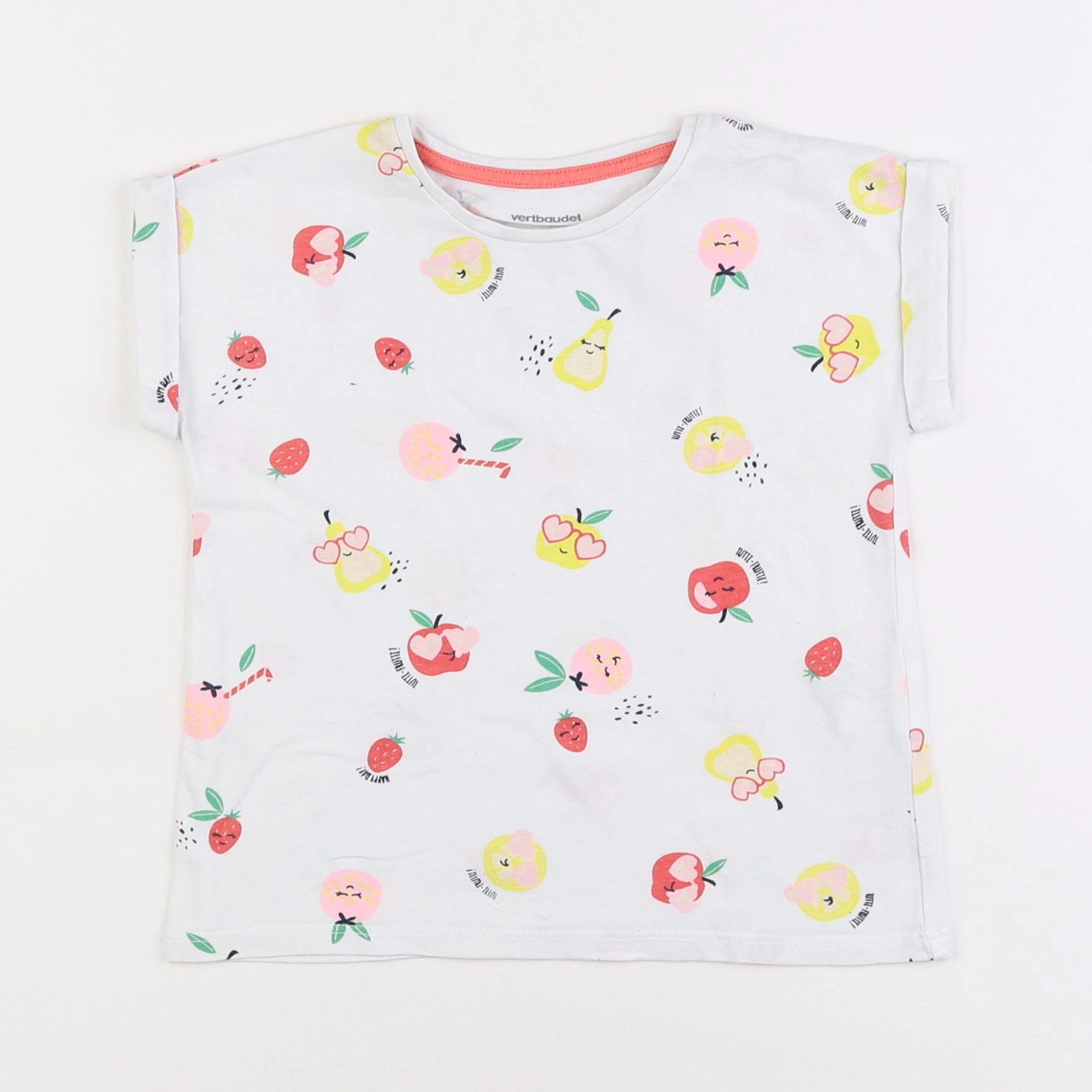 Vertbaudet - tee-shirt blanc - 4 ans