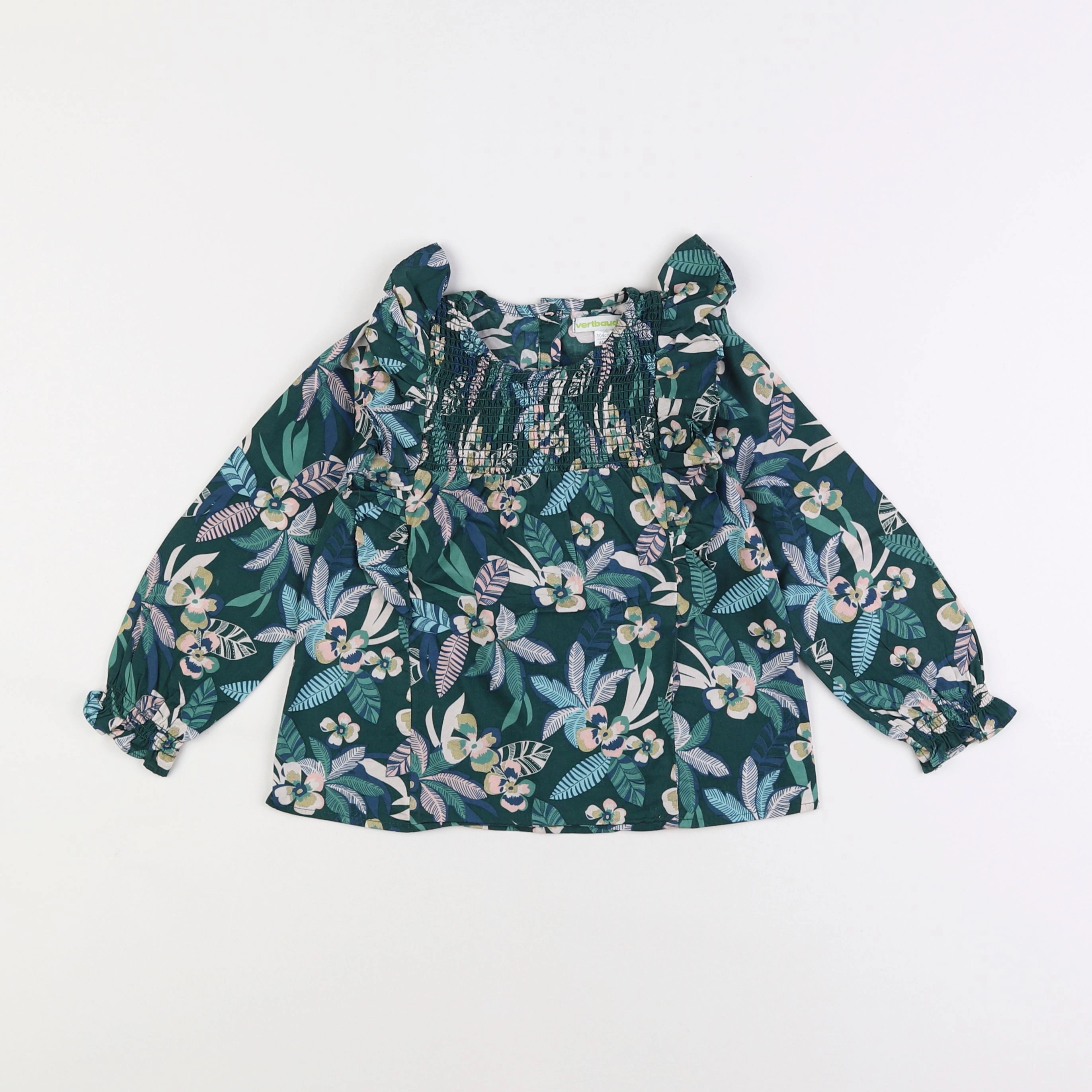 Vertbaudet - blouse vert - 4 ans