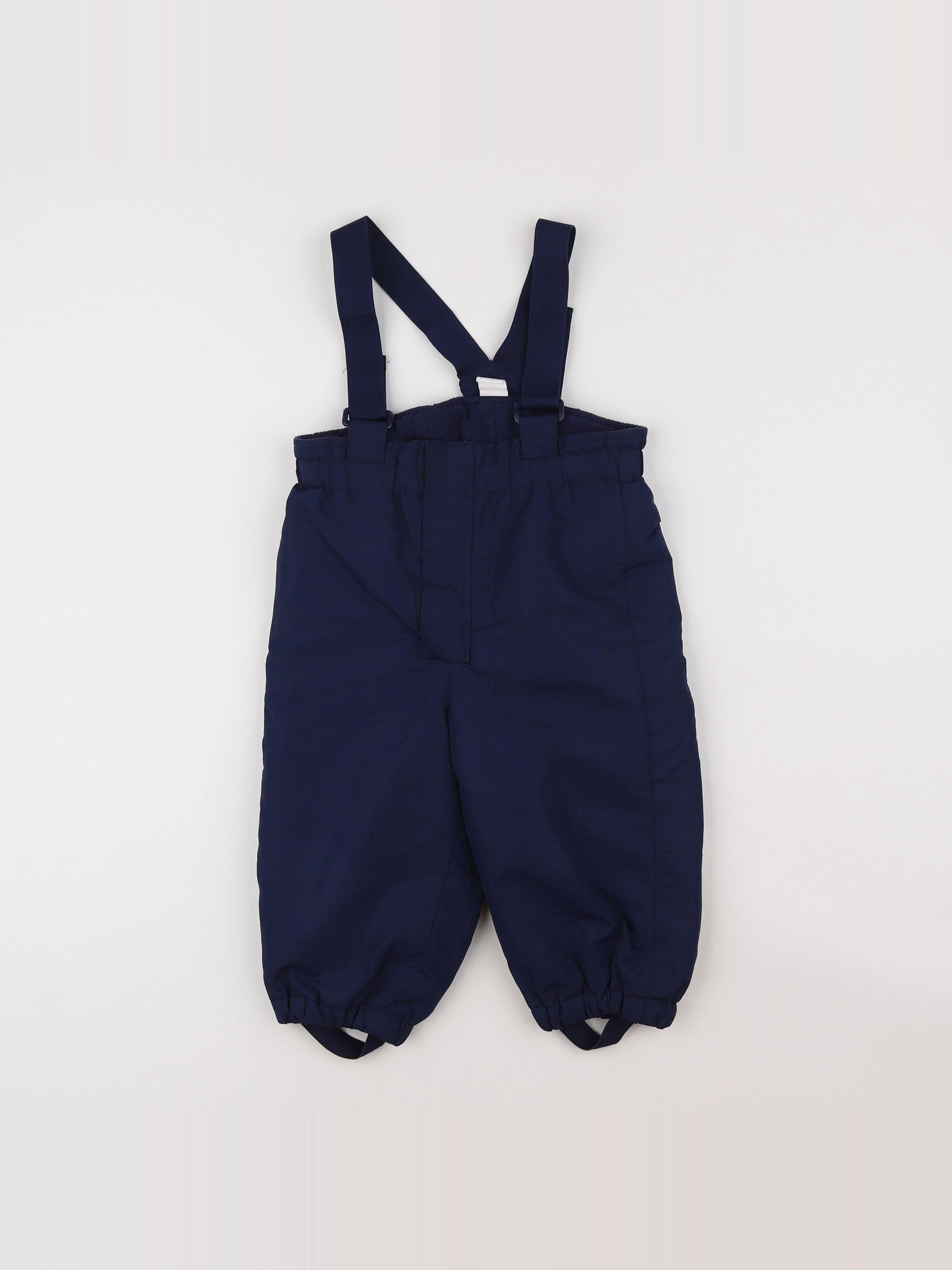 H&M - pantalon de ski bleu - 9/12 mois
