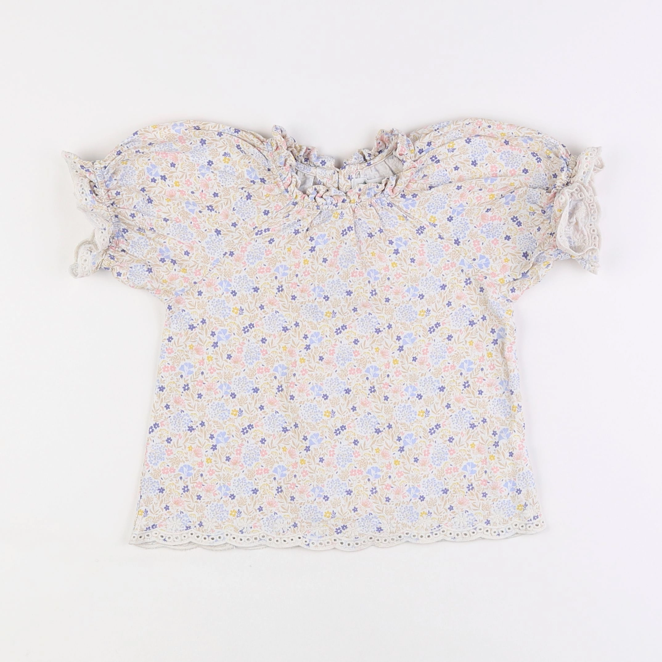 Vertbaudet - blouse bleu - 4 ans