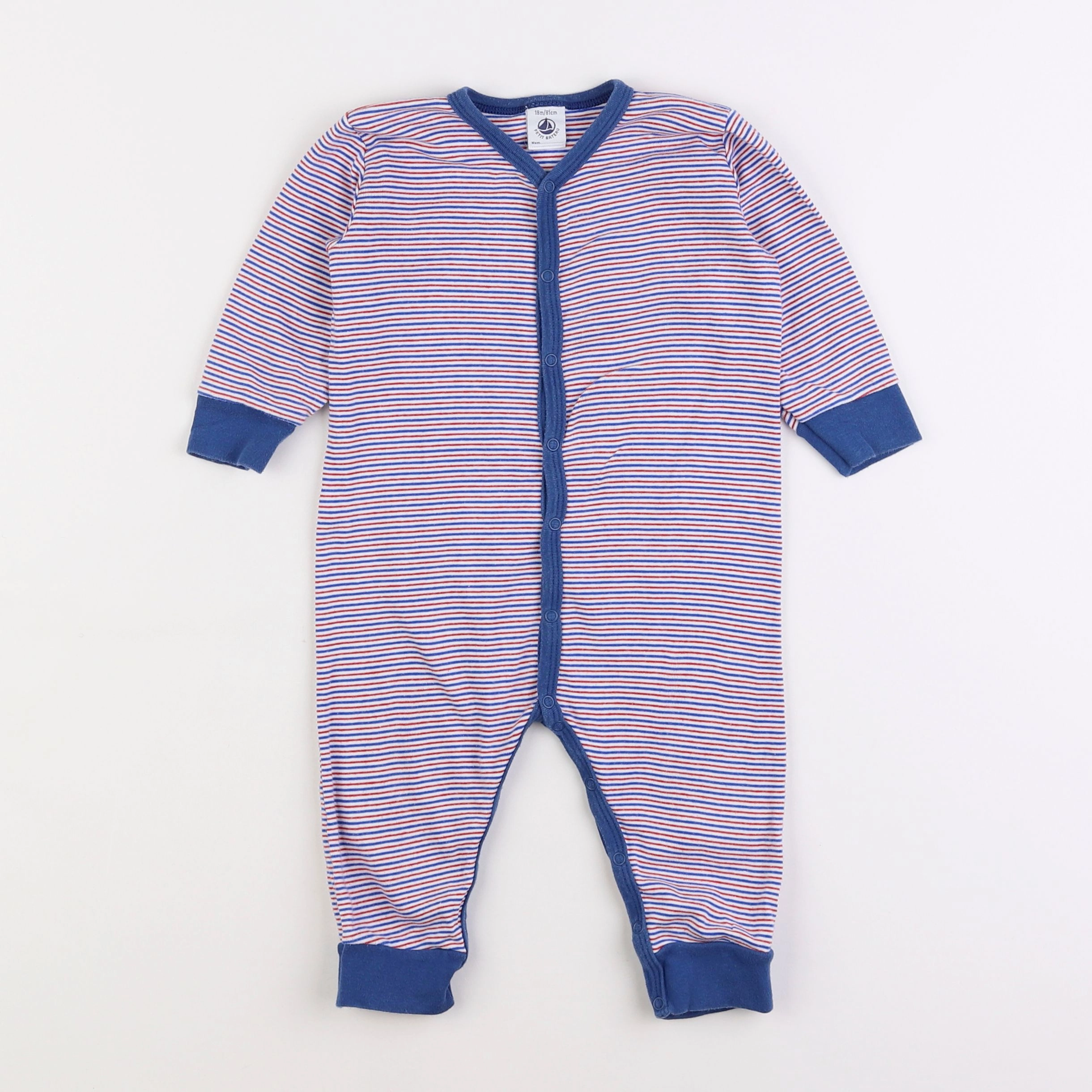 Petit Bateau - pyjama coton bleu - 18 mois